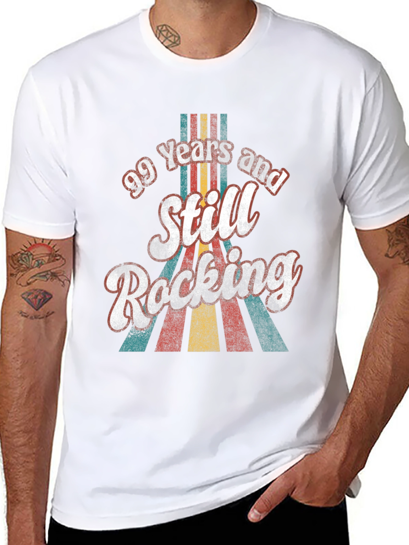 99 Years Still Rocking Retro Birthday T-Shirt