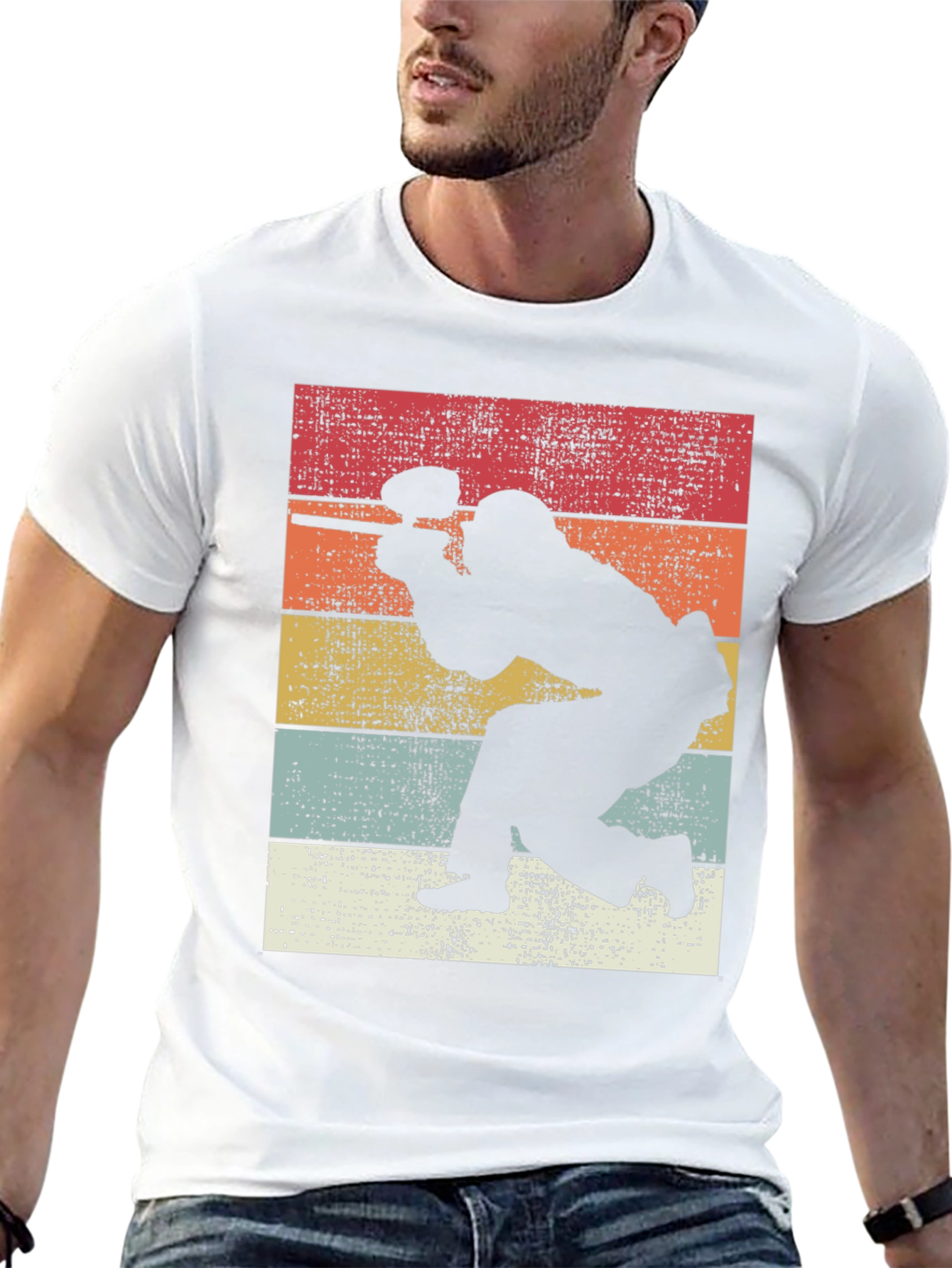 Retro Paintball Player Graphic Tee - Classic Style