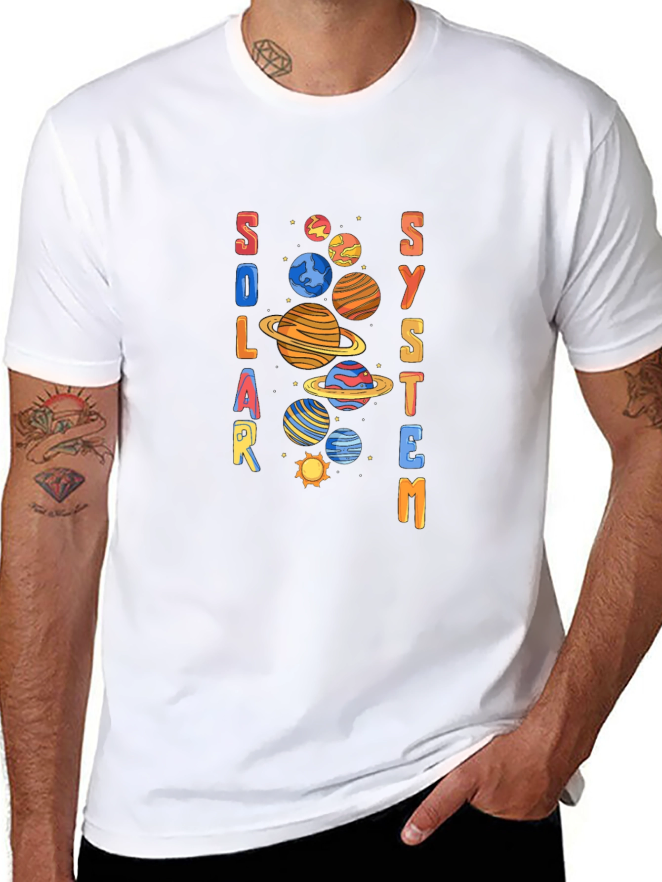 Solar System Graphic Tee - Space T-Shirt