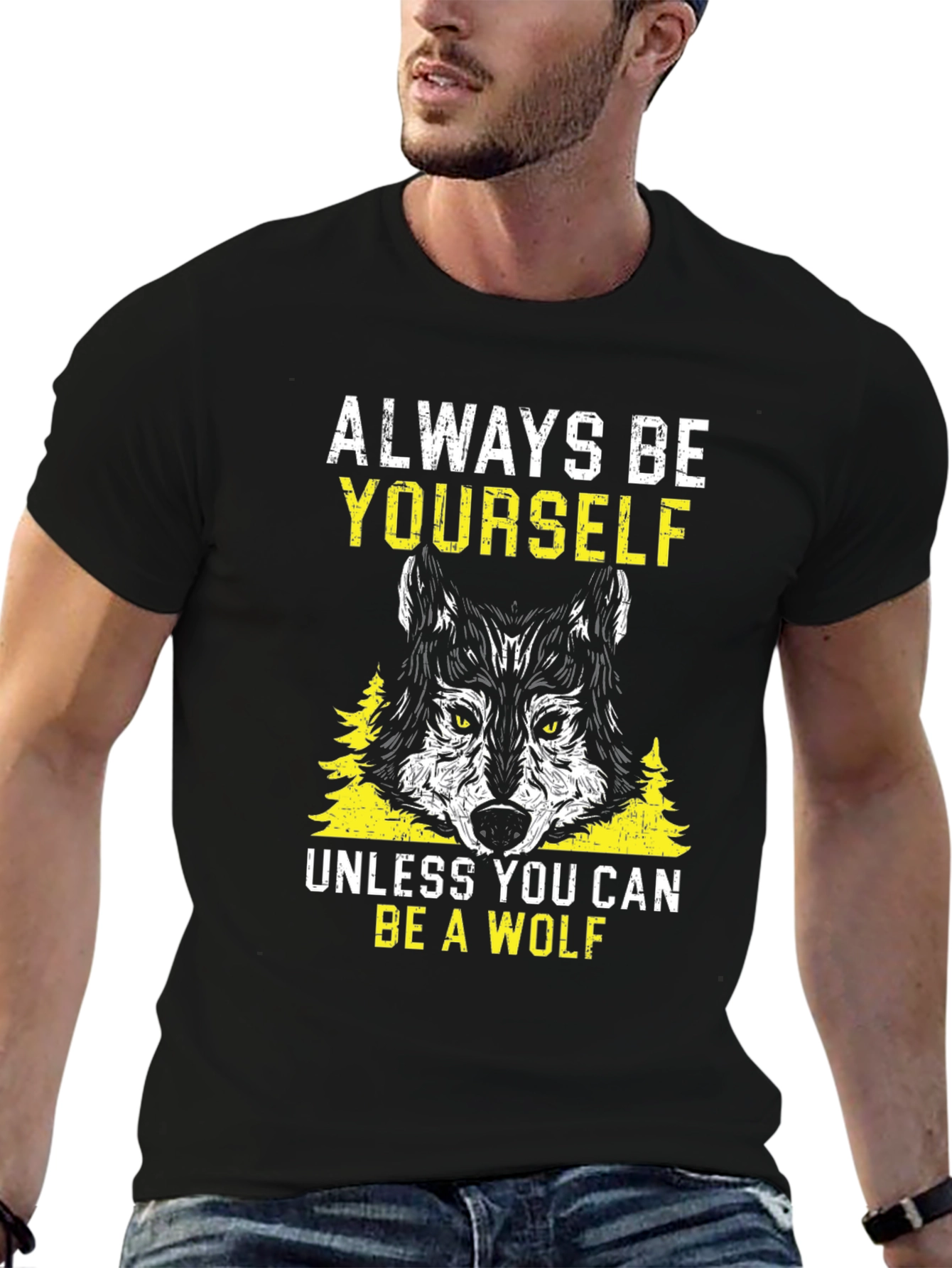 Wolf Graphic Print T-Shirt