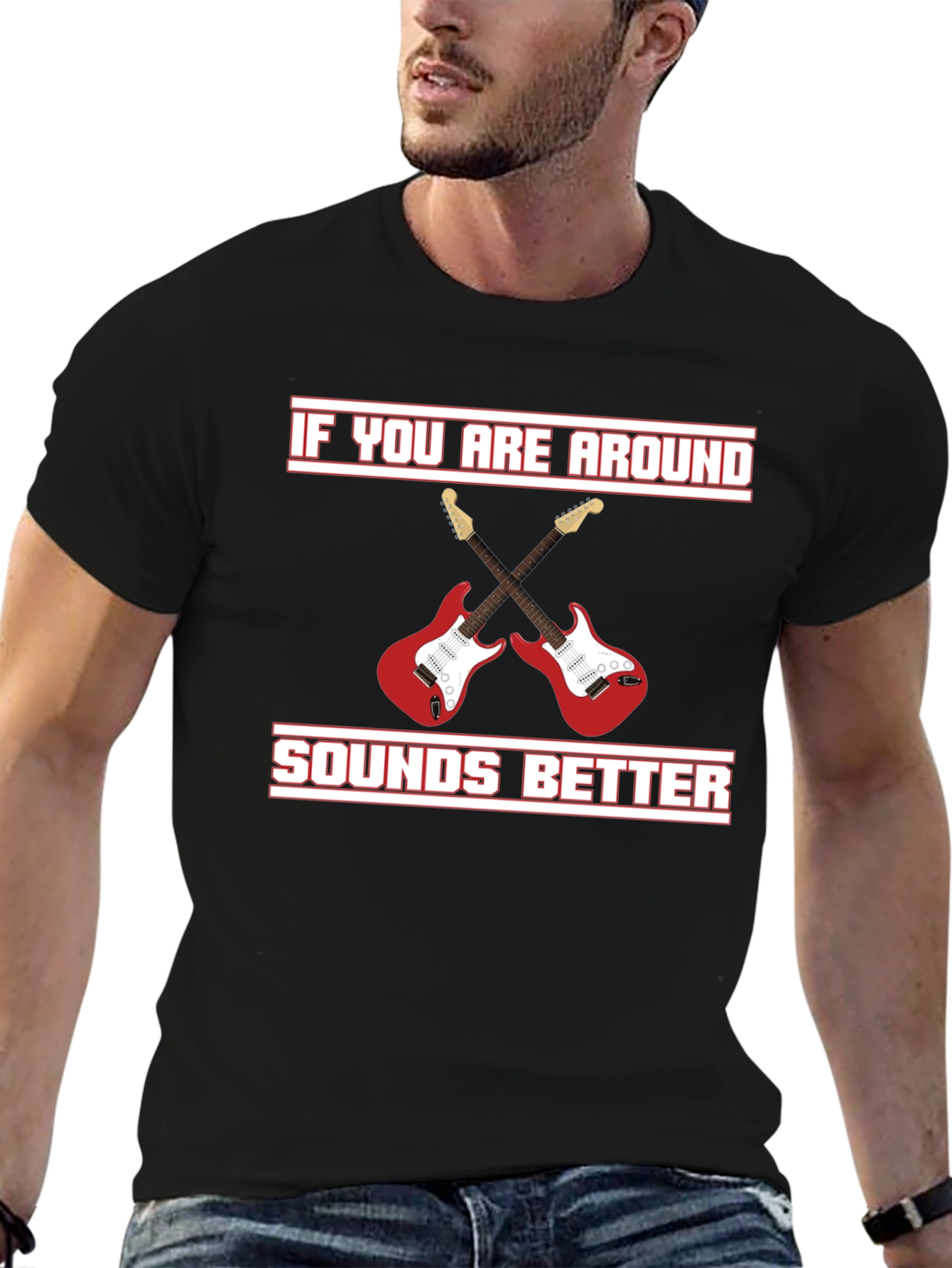 Sounds Better Guitar Graphic Tee