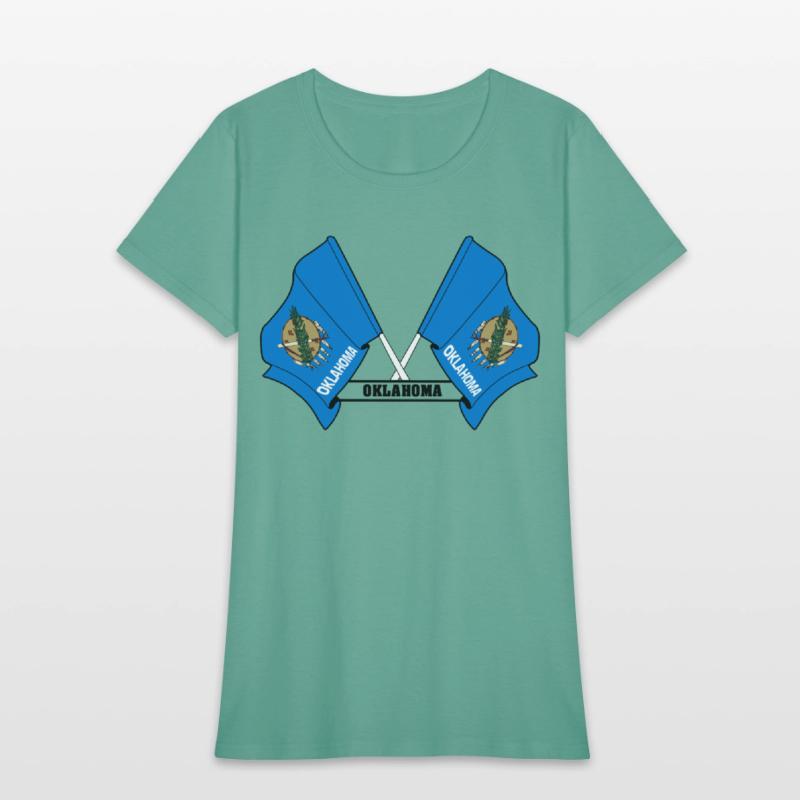 Two flags text 'OKLAHOMA'
