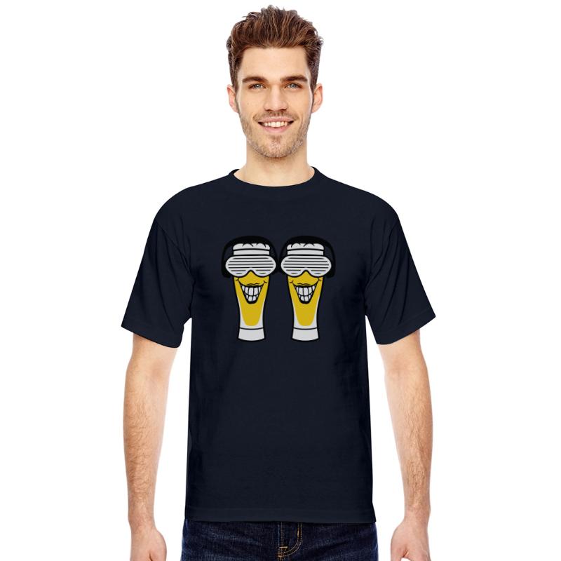Two Funny Alcohol Beer Glasses 2 Friends Team Crew