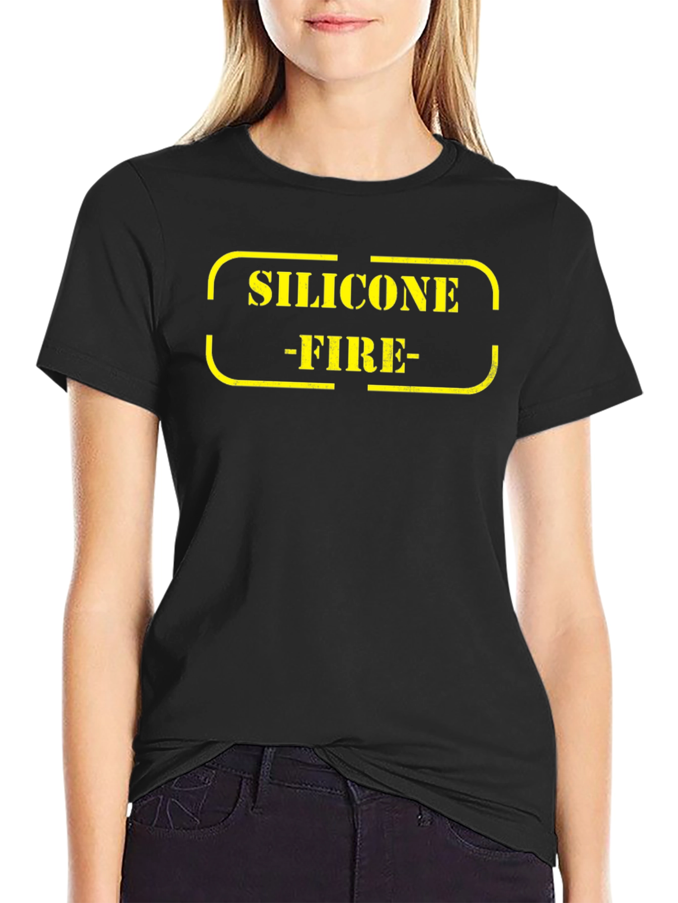 Silicone Fire Black Graphic Tee