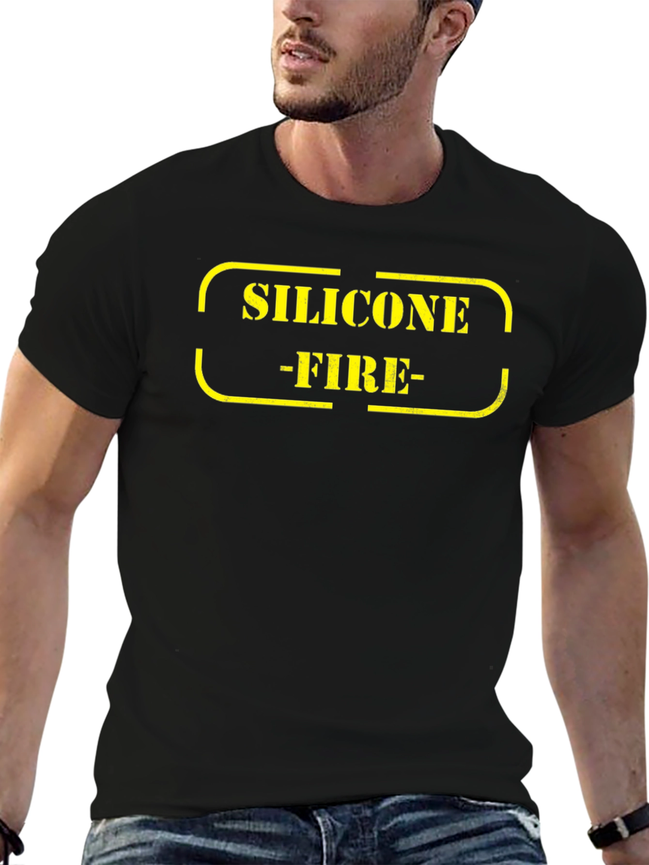 Silicone Fire Black Graphic Tee