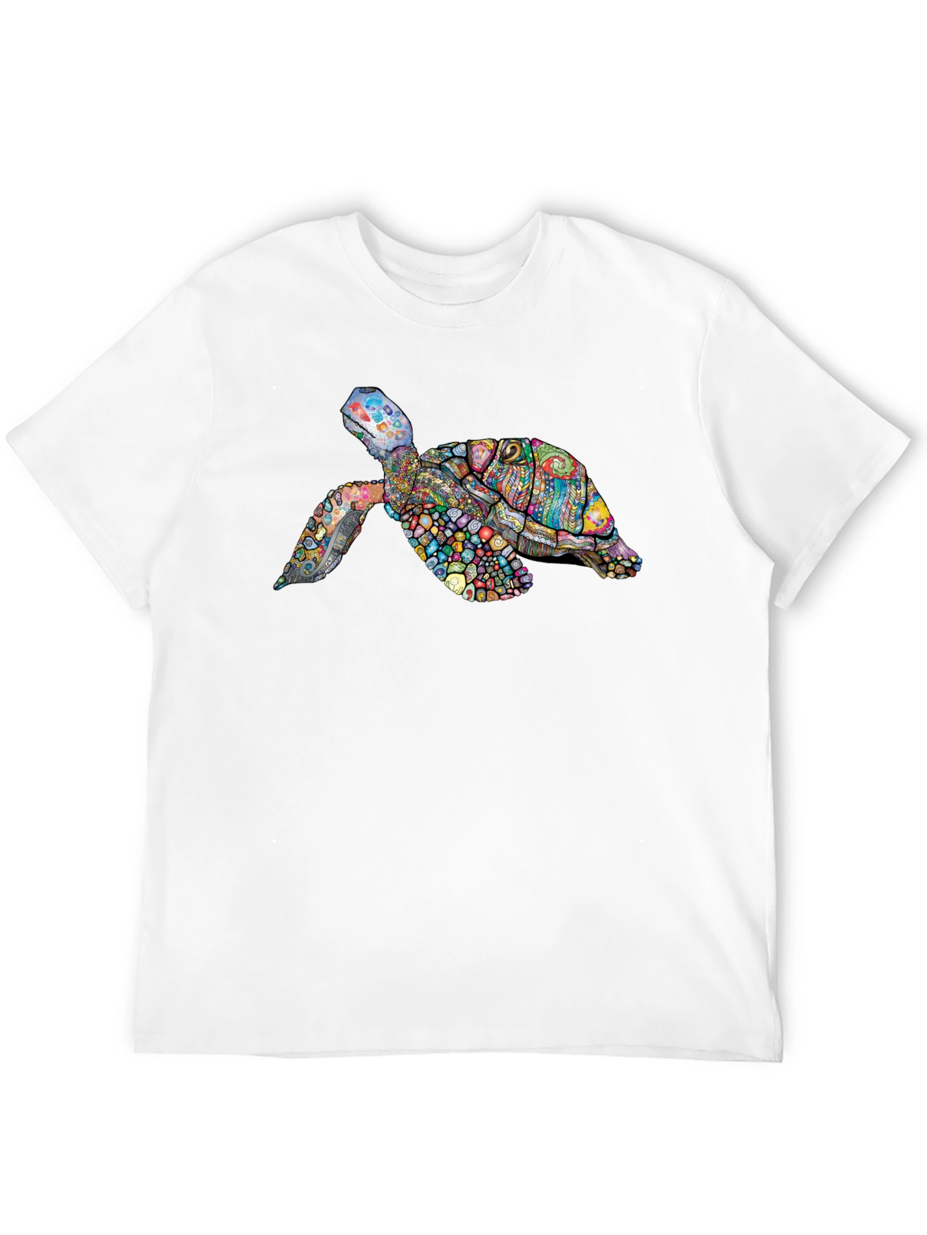 Turtle Graphic Print Black Tee