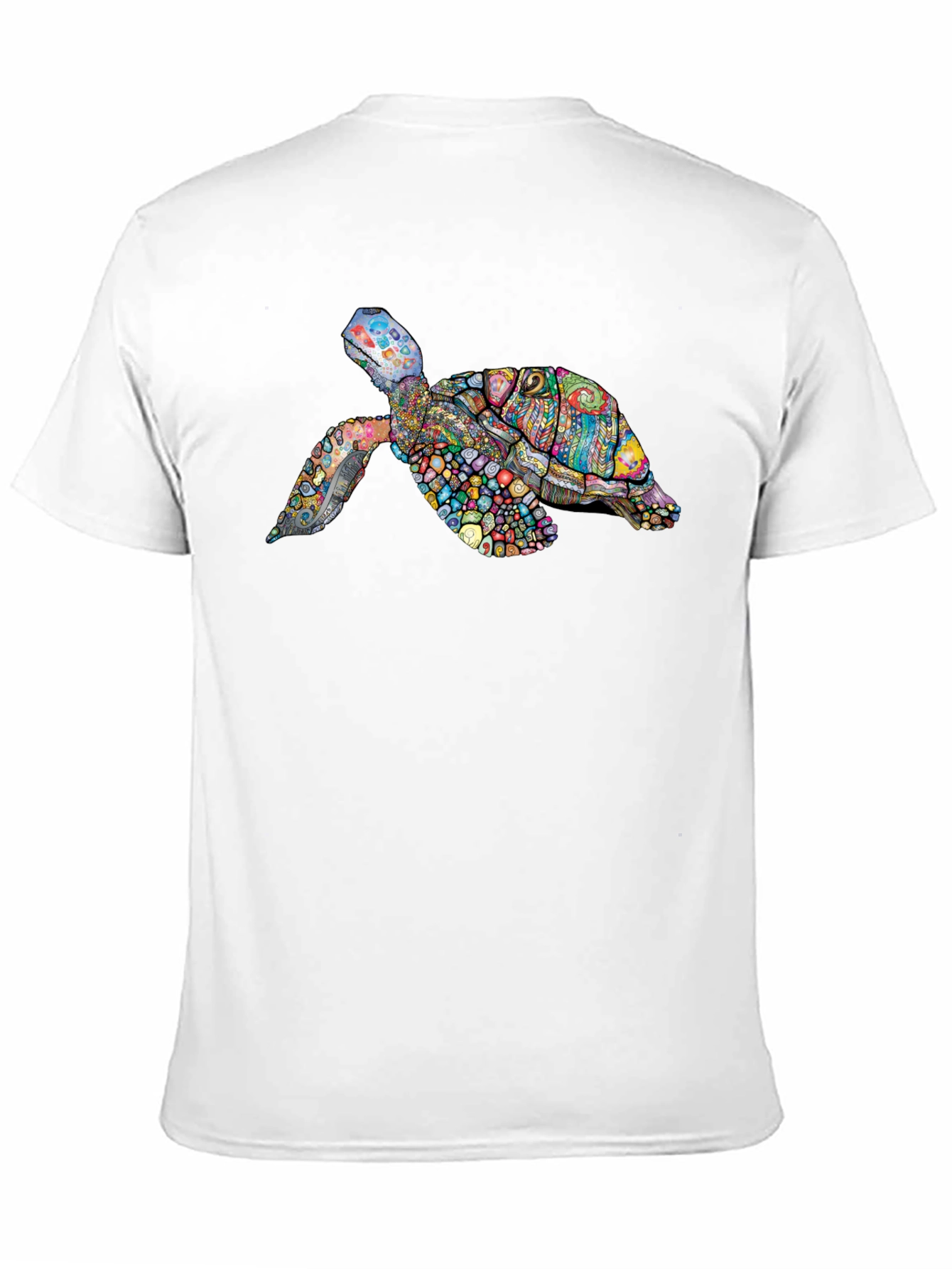 Turtle Graphic Print Black Tee