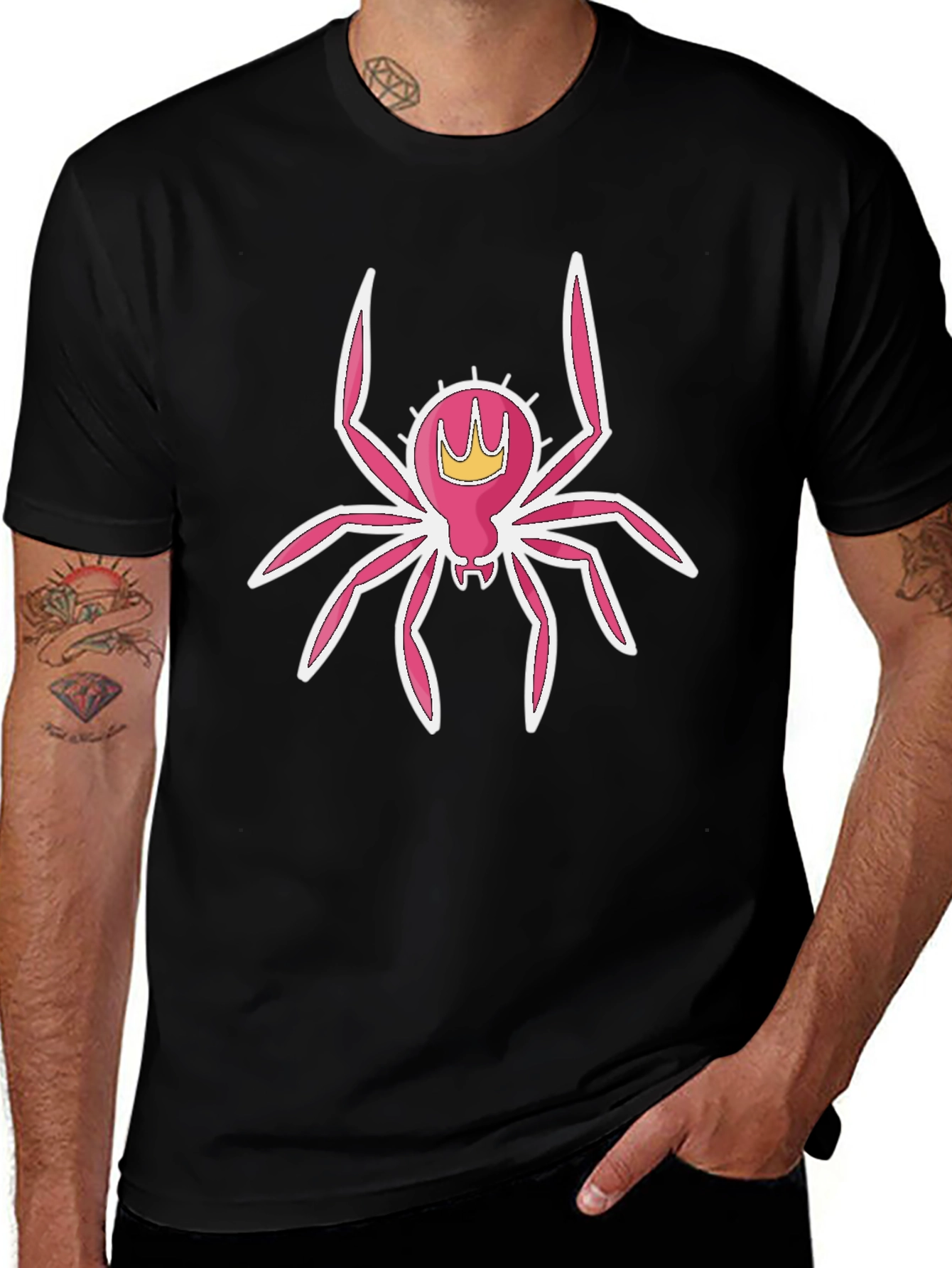 Pink Spider Queen Graphic T-Shirt