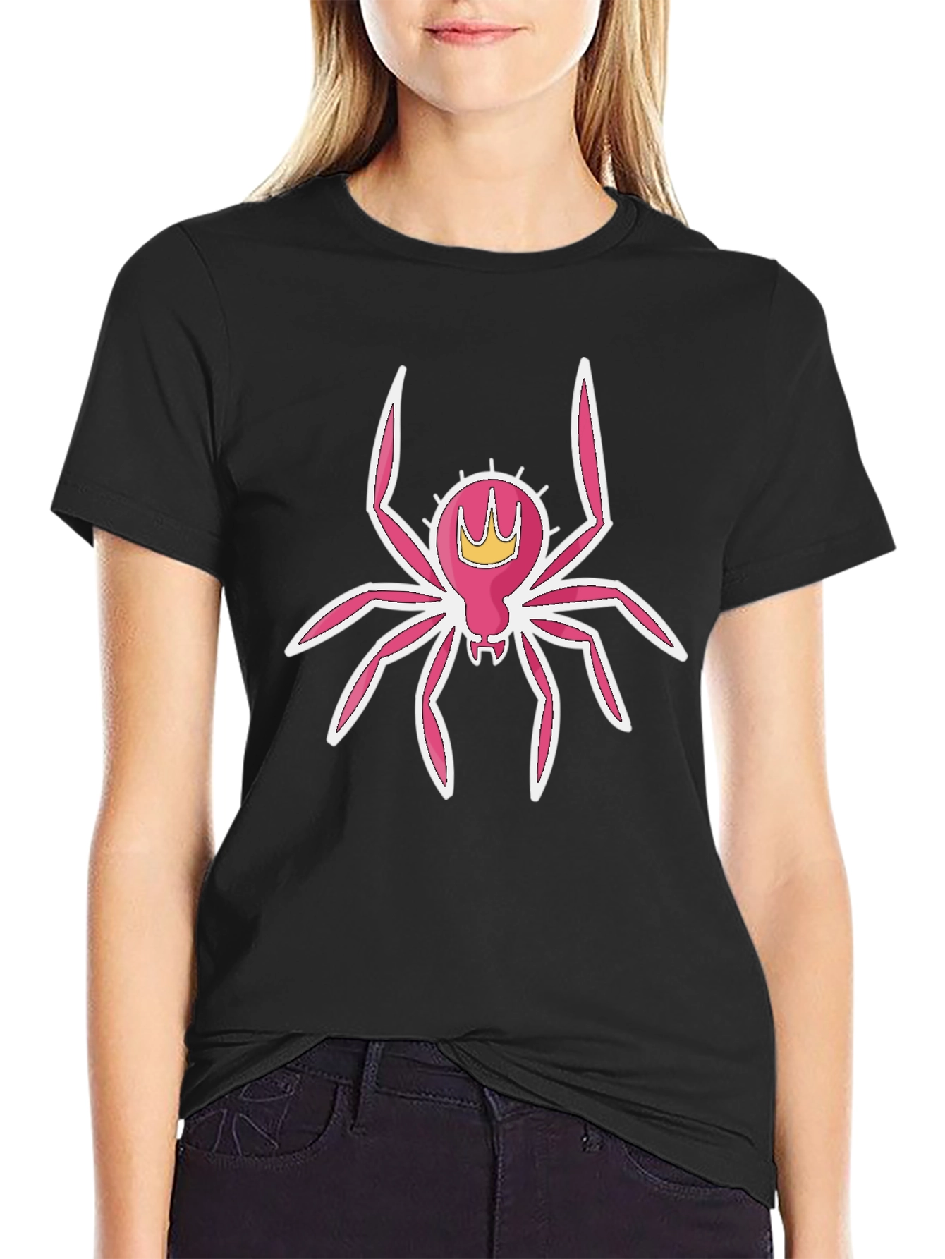 Pink Spider Queen Graphic T-Shirt