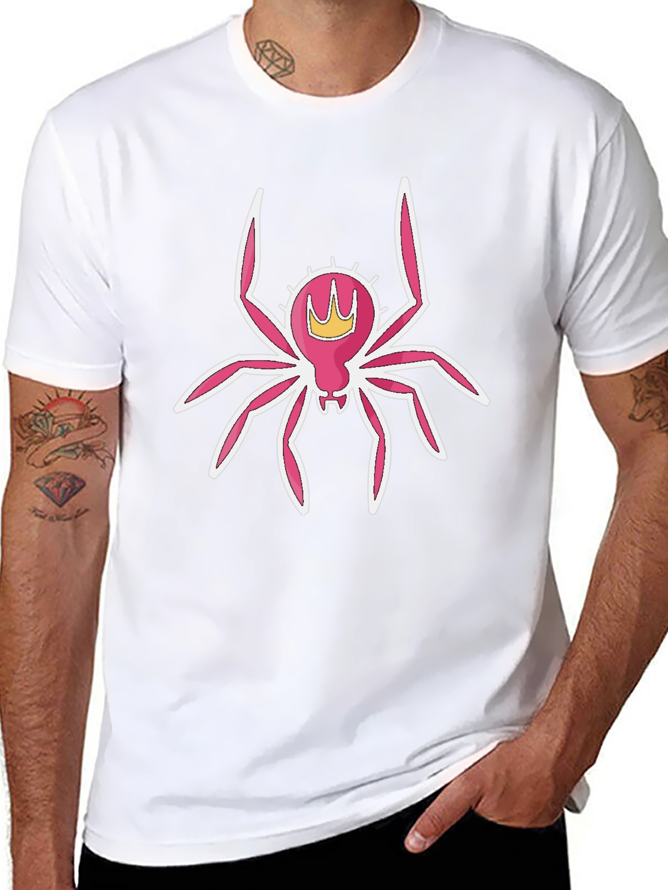 Pink Spider Queen Graphic T-Shirt
