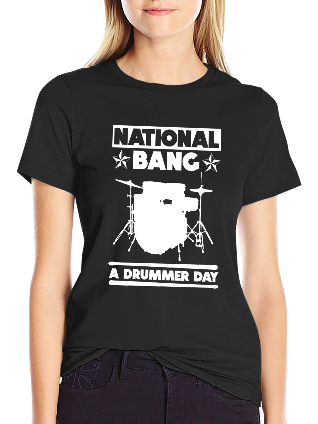 National Bang A Drummer Day Black T-Shirt