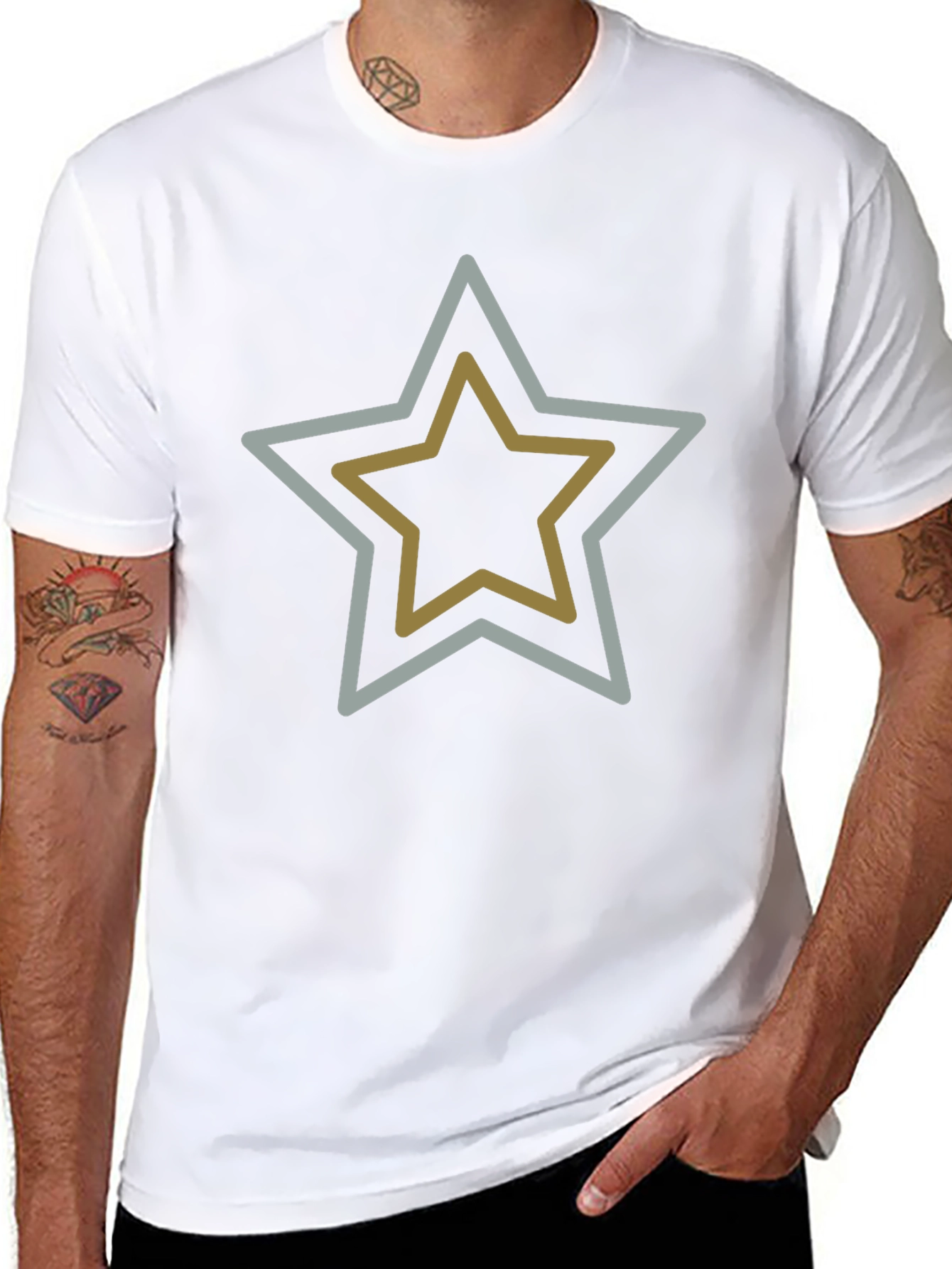 Star Graphic T-Shirt - Casual Mens Tee