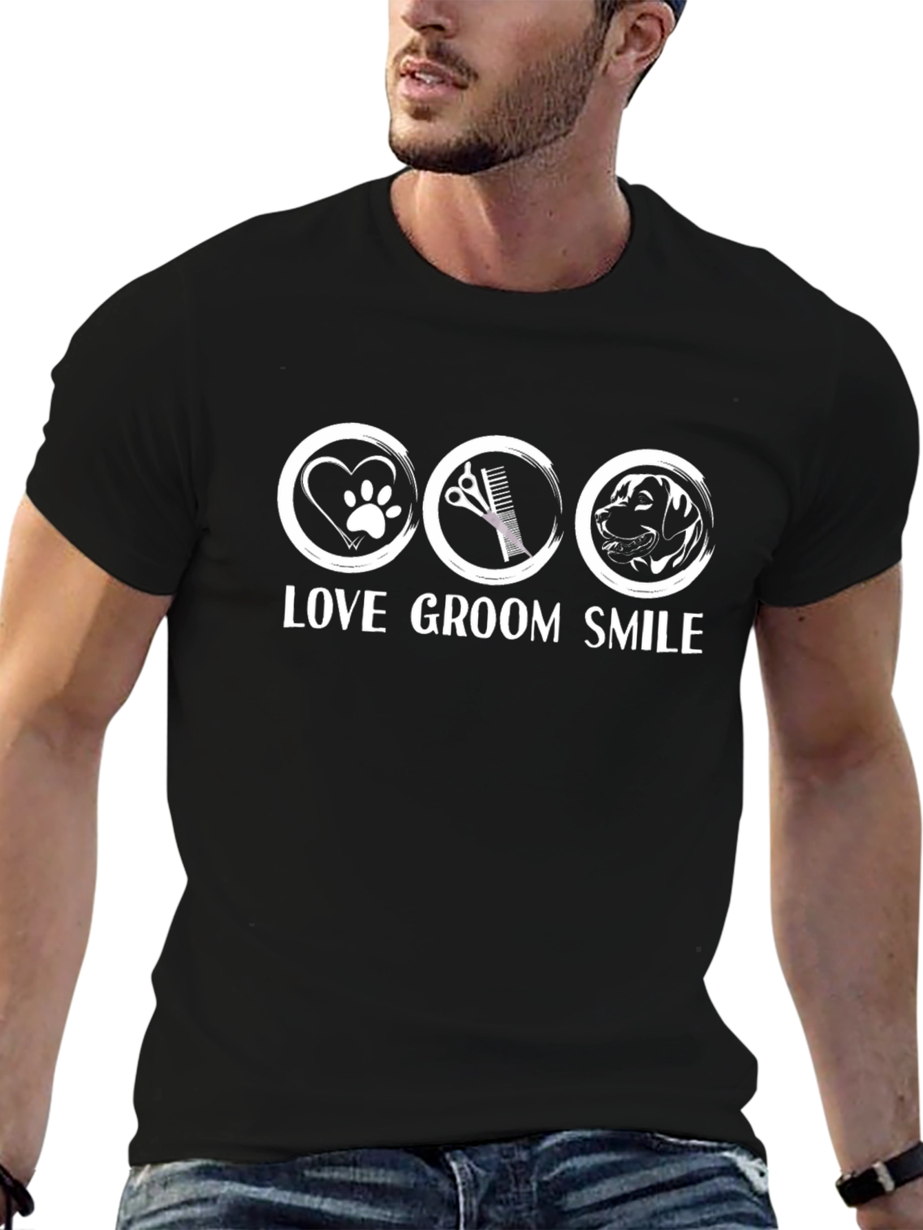Love Groom Smile - Dog Groomer T-Shirt