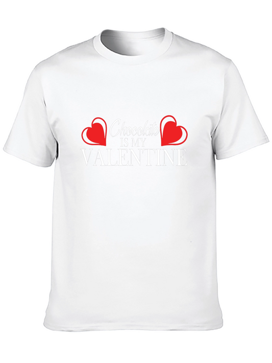 Chocolate Is My Valentine Black T-Shirt