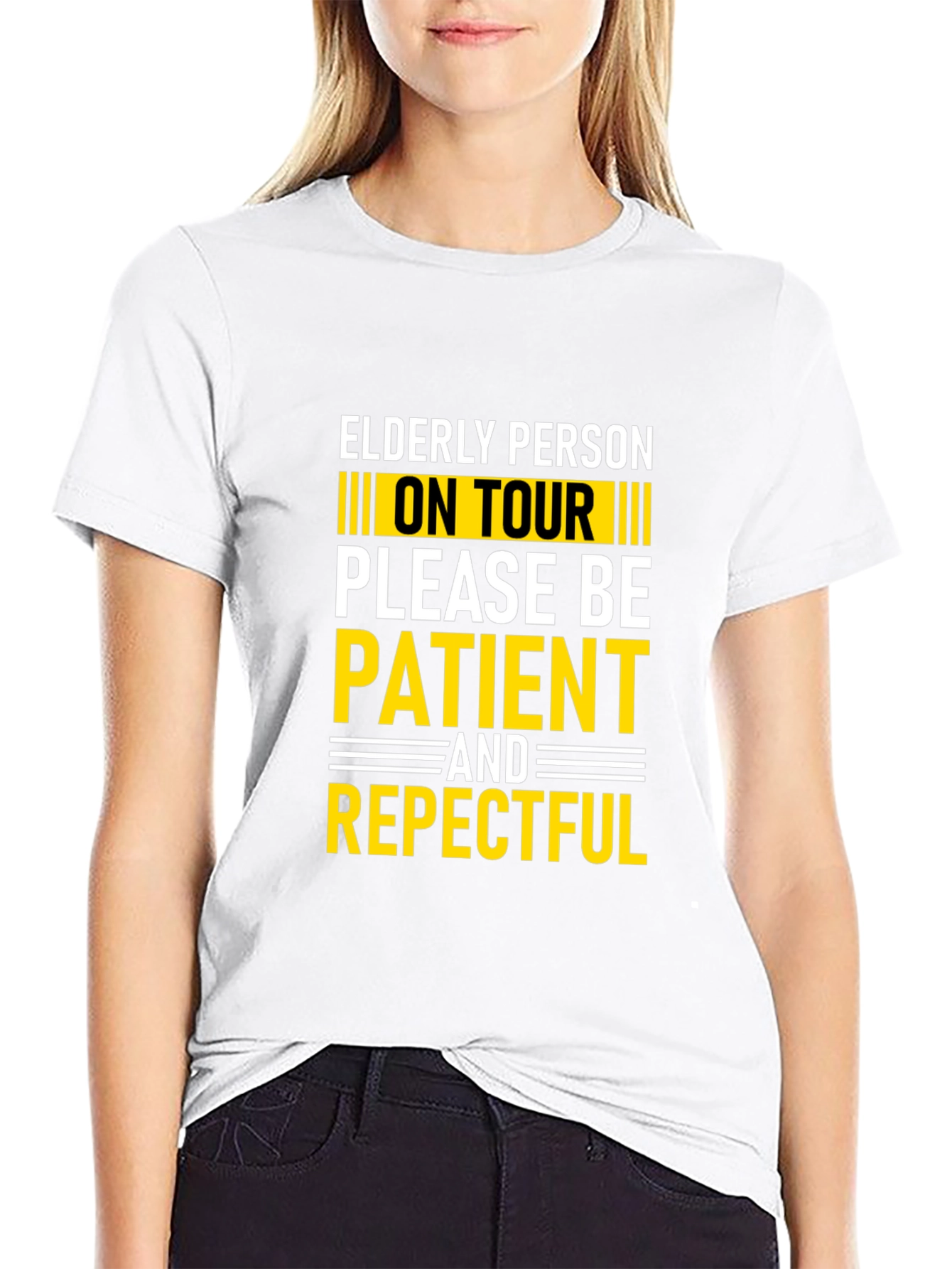Elderly Person On Tour T-Shirt - Black