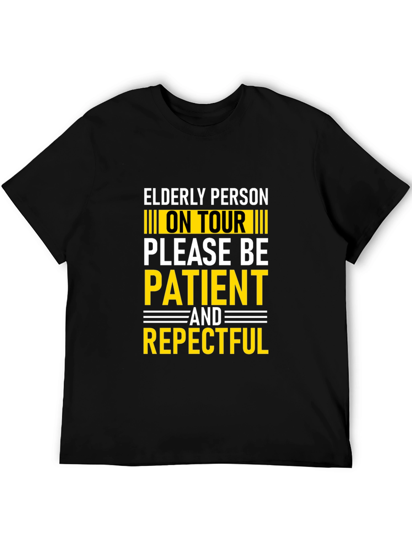 Elderly Person On Tour T-Shirt - Black