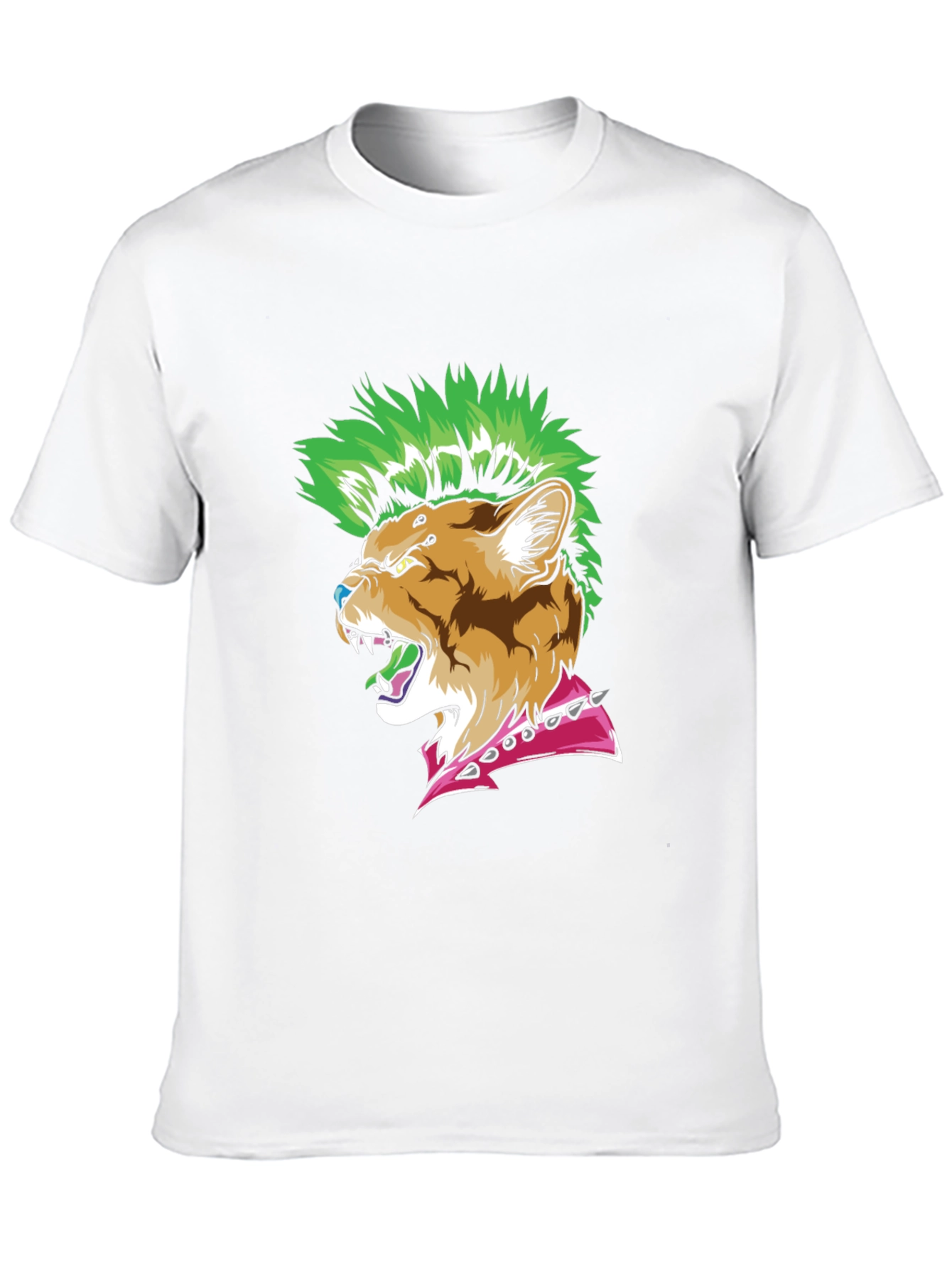 Punk Rock Cougar T-Shirt - Edgy Animal Graphic Tee