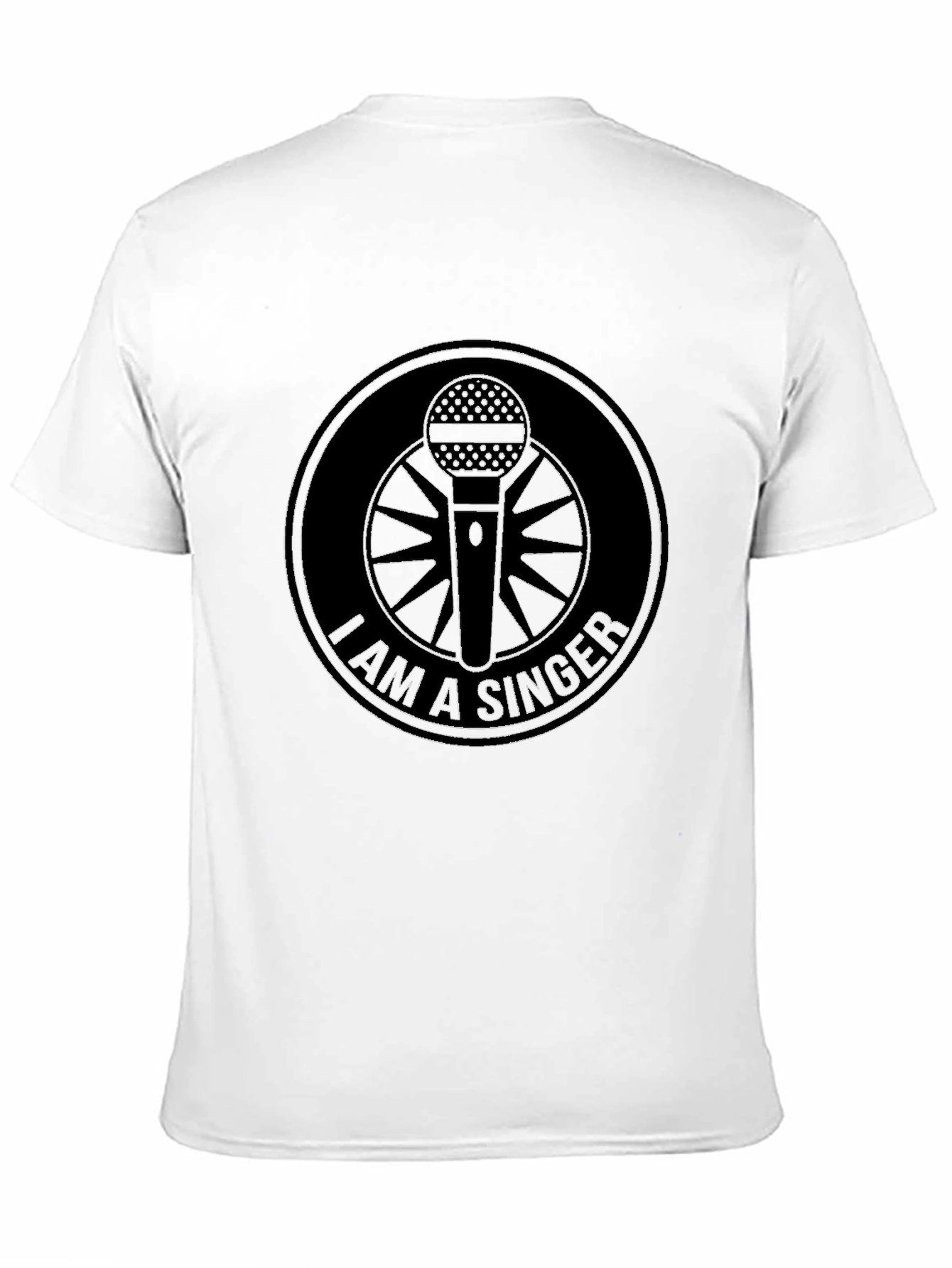 I am a Singer Black T-Shirt with Microphone Design