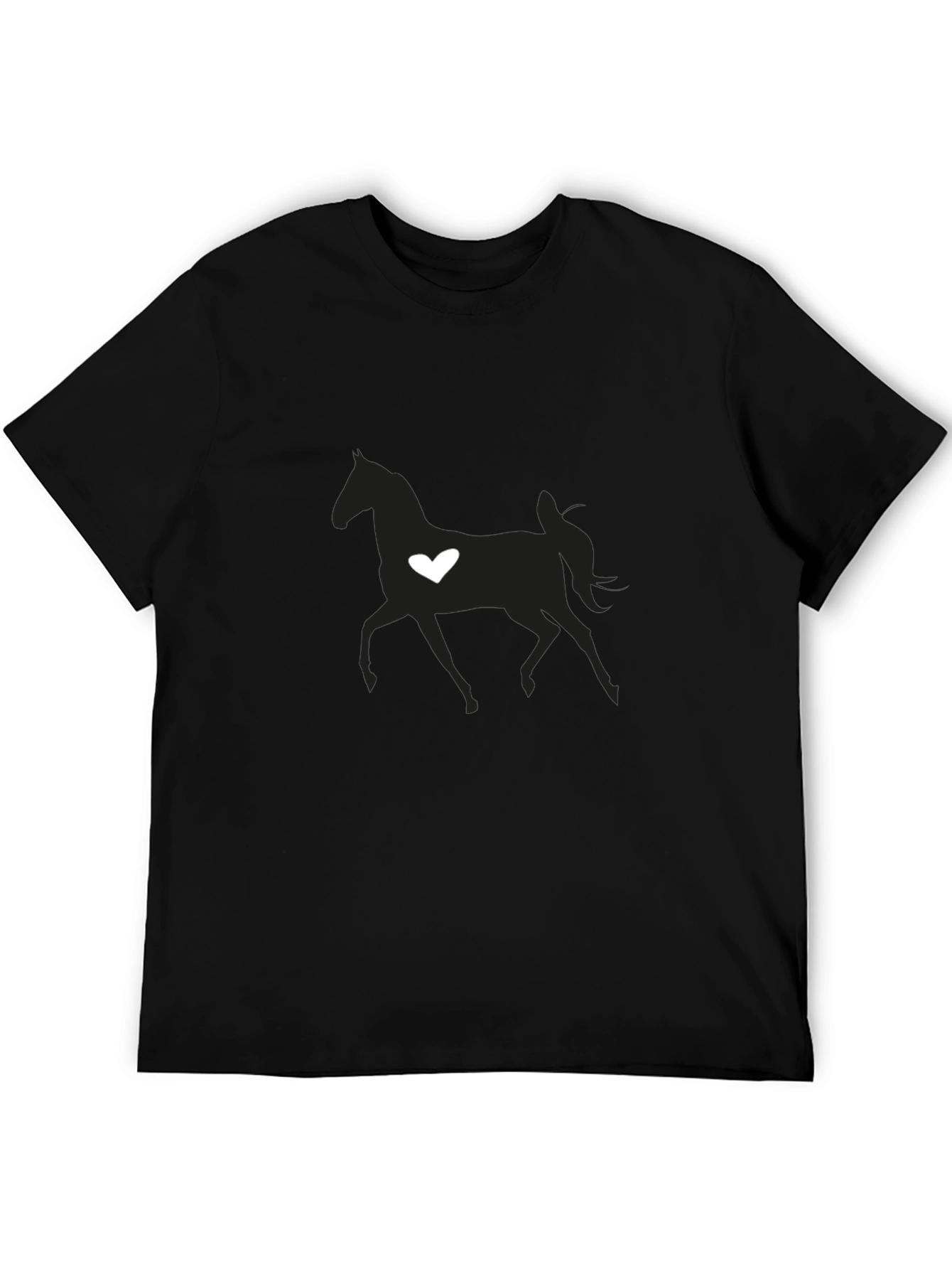 Black Horse Heart Graphic Tee - Mens