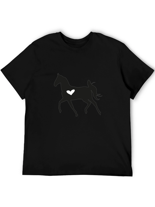 Black Horse Heart Graphic Tee - Mens