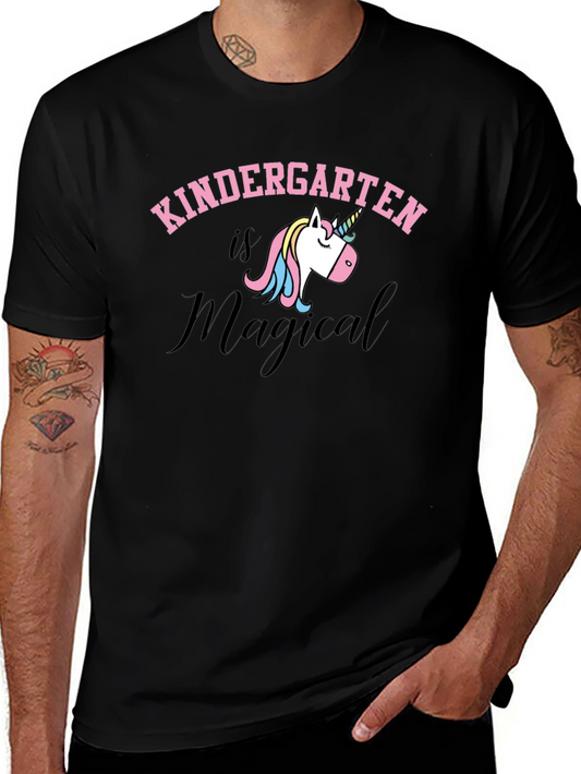 Kindergarten Unicorn Graphic T-Shirt - Magical School Days