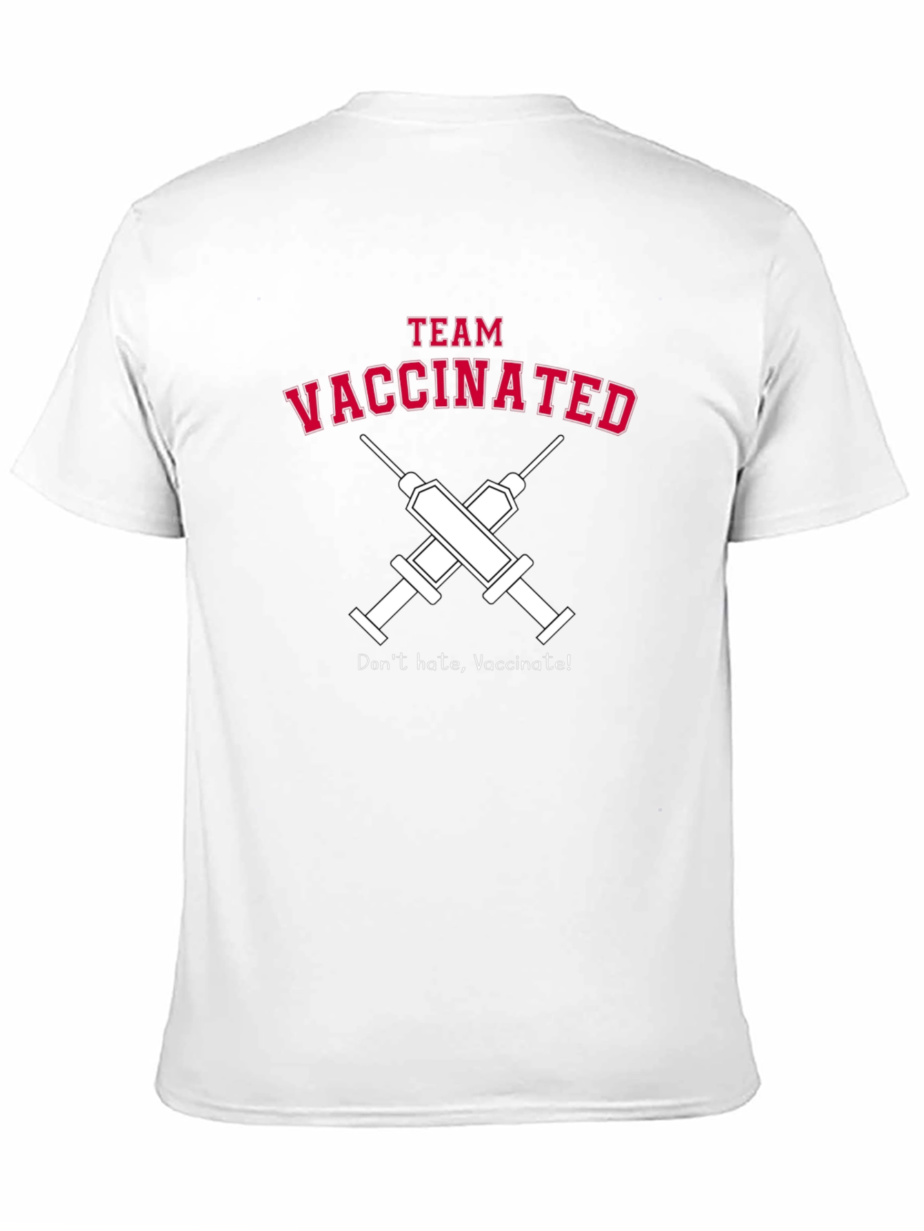 Team Vaccinated Black Graphic Tee