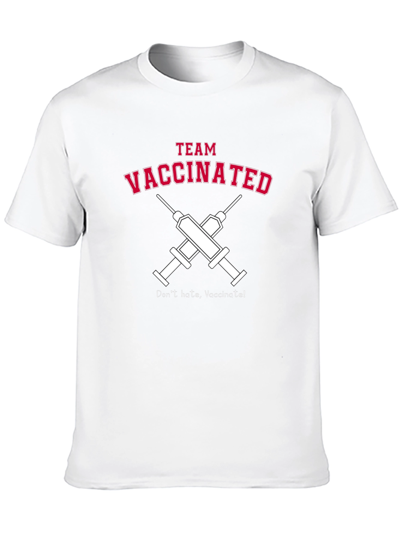 Team Vaccinated Black Graphic Tee