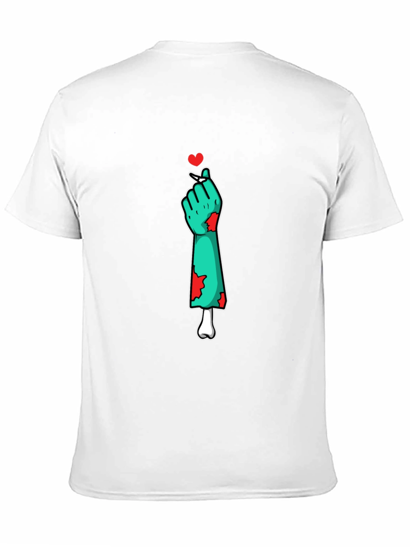 Zombie Love Heart Hand Graphic T-Shirt