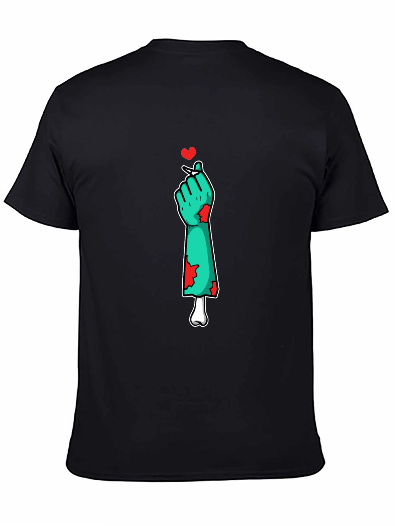 Zombie Love Heart Hand Graphic T-Shirt