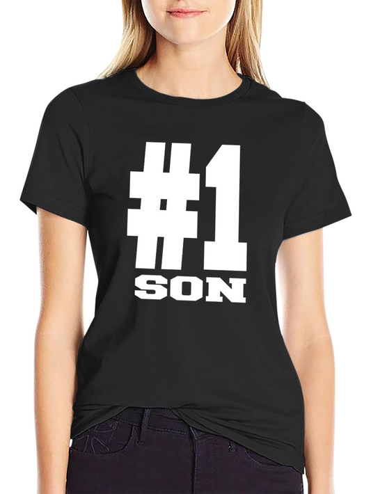 #1 Son - Mens Black Graphic T-Shirt