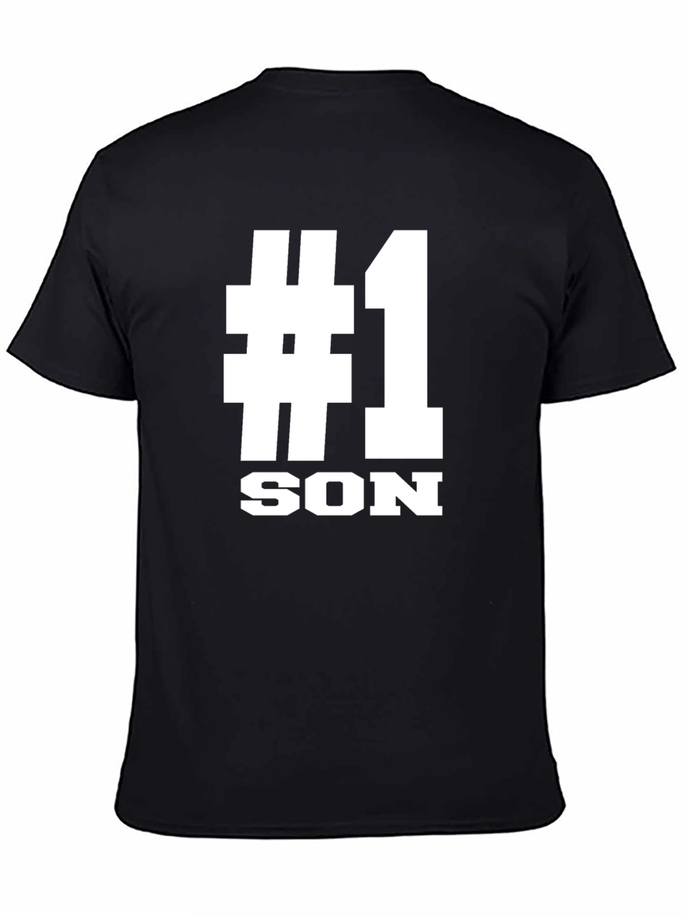 #1 Son - Mens Black Graphic T-Shirt