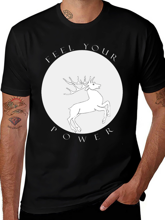 Feel Your Power Stag Graphic Tee - Unisex