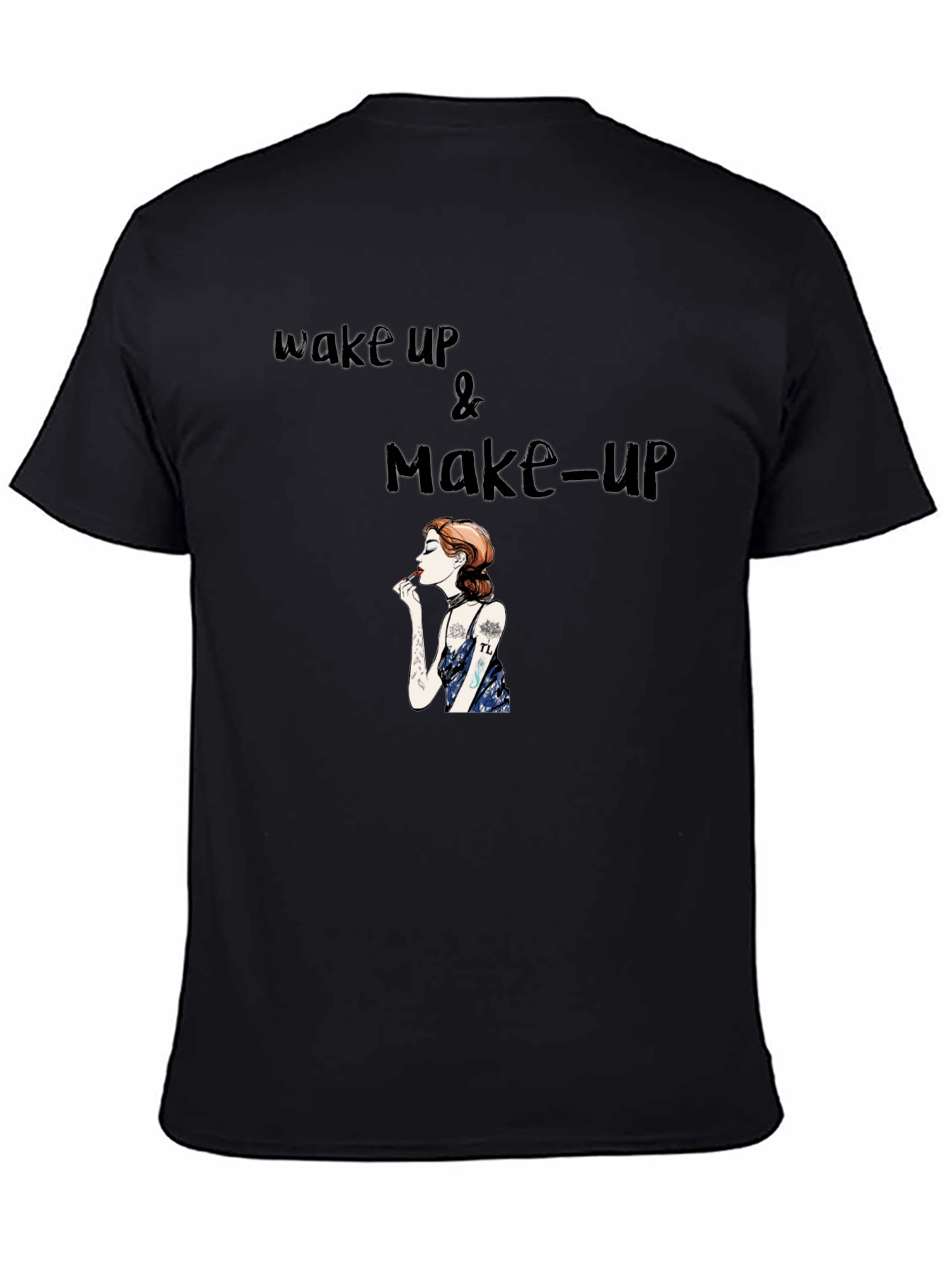 Wake Up & Make-Up Graphic T-Shirt