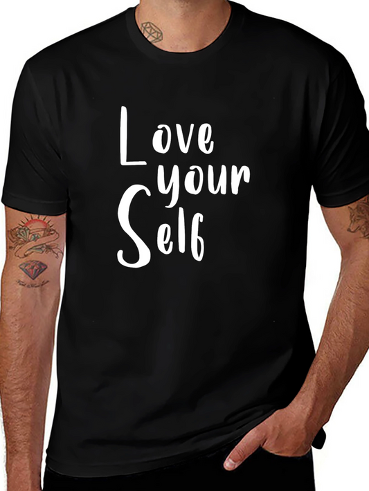 Love Yourself Graphic Tee - Trendy Slogan T-Shirt