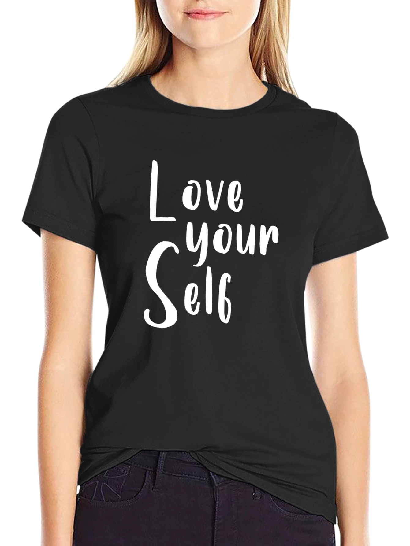 Love Yourself Graphic Tee - Trendy Slogan T-Shirt