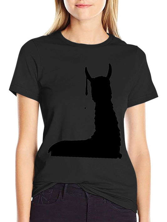 Llama Silhouette Black Graphic Tee