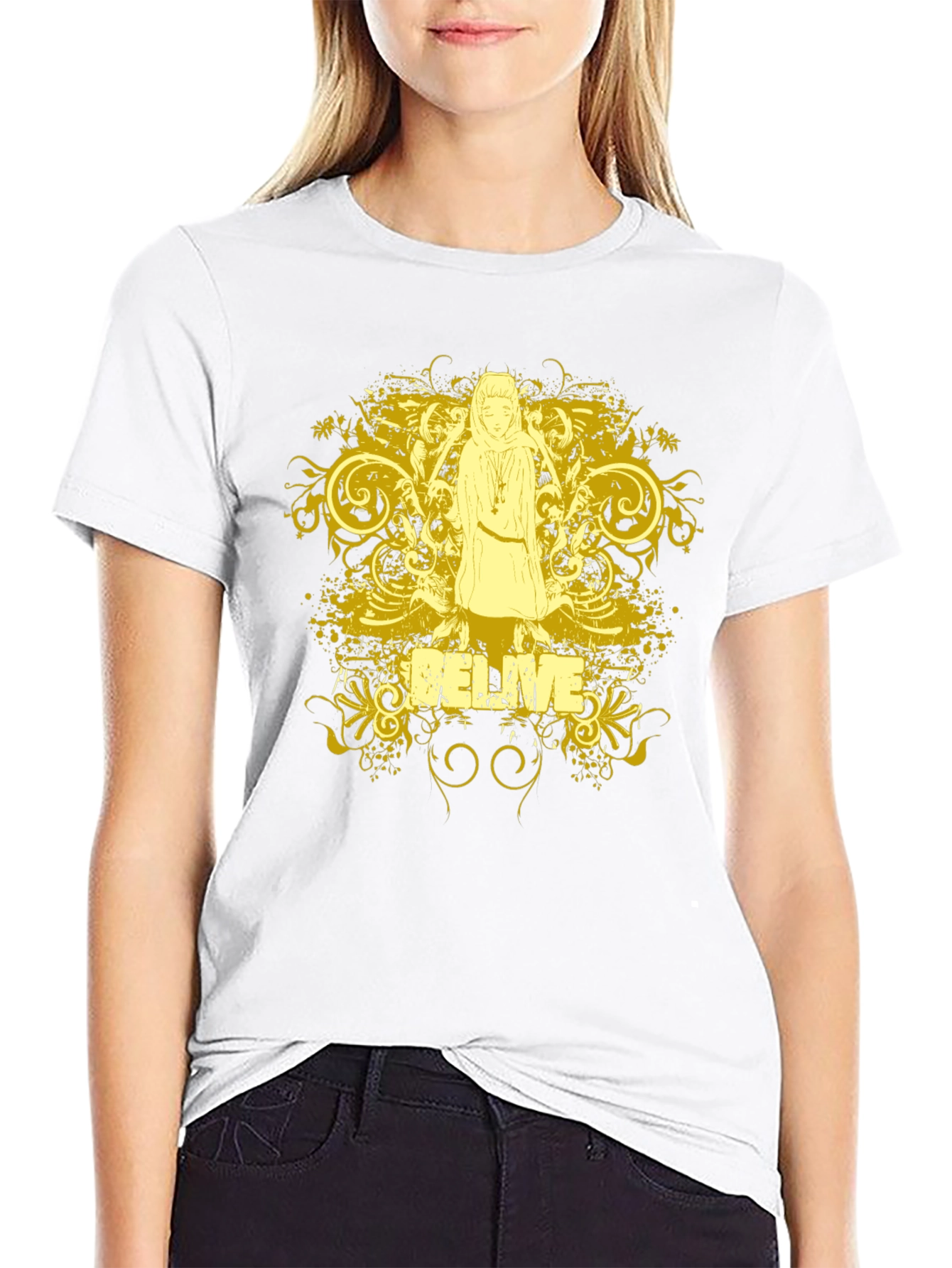 Believe Graphic T-Shirt - Black Cotton Tee