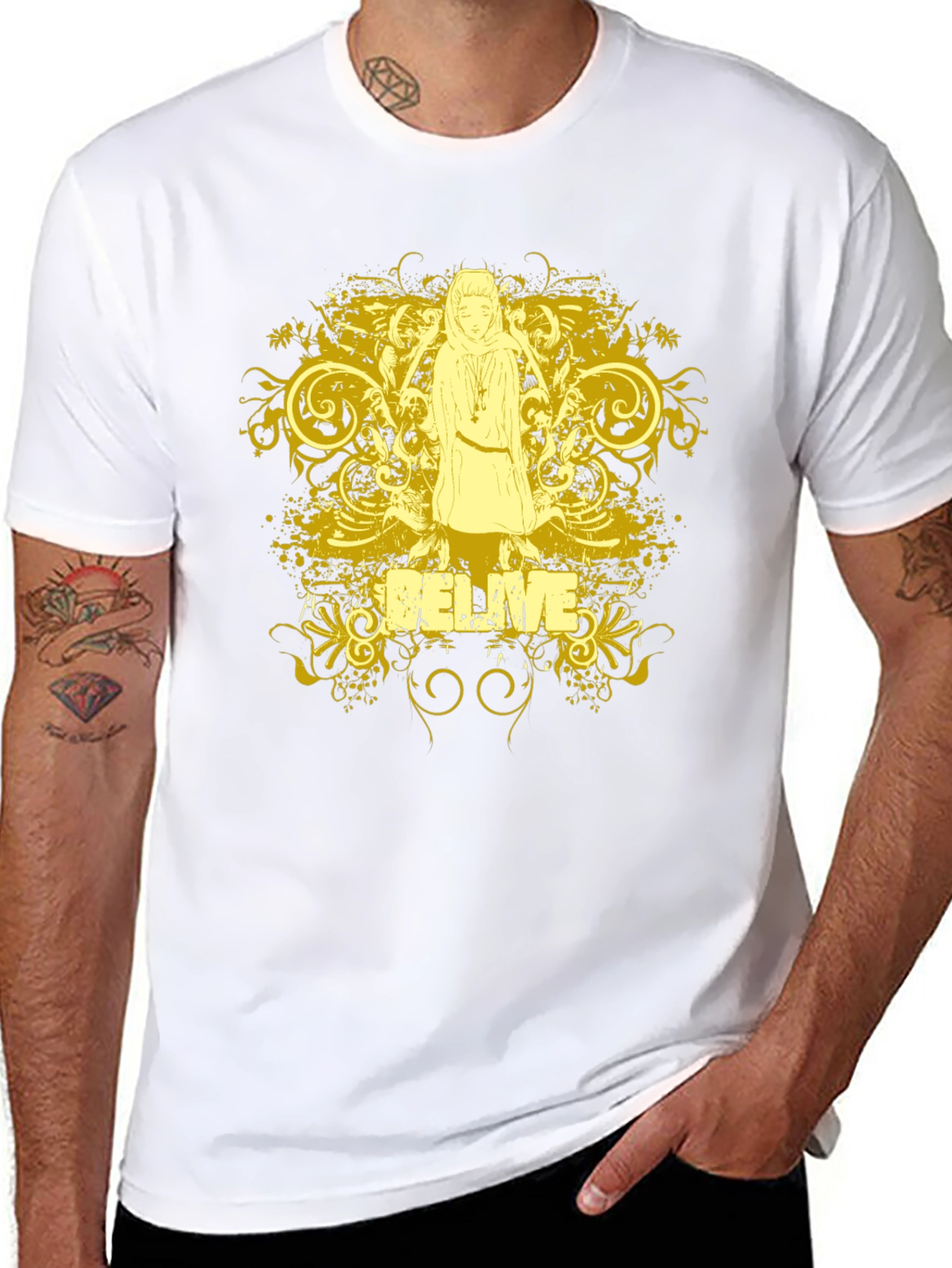 Believe Graphic T-Shirt - Black Cotton Tee