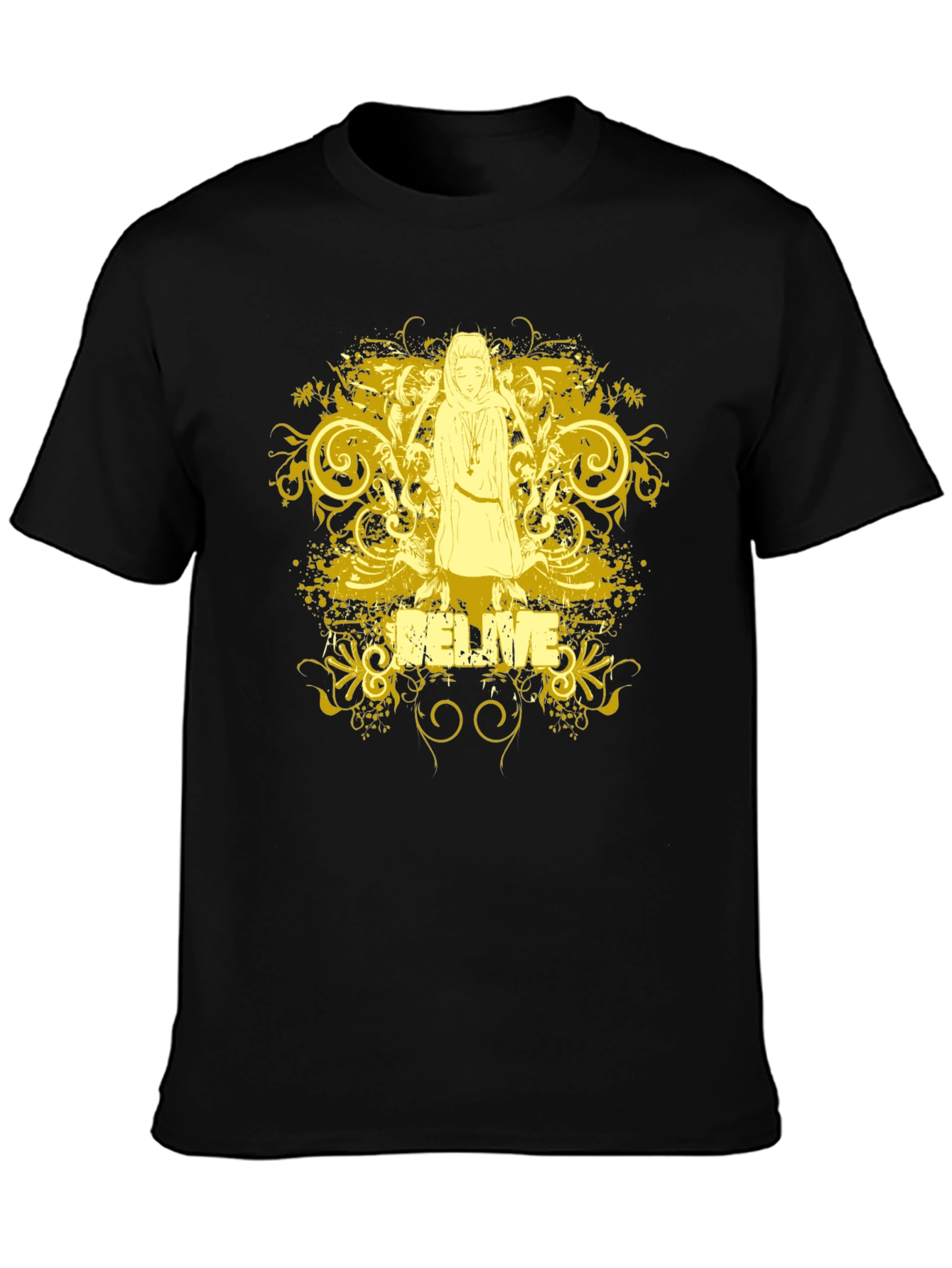 Believe Graphic T-Shirt - Black Cotton Tee