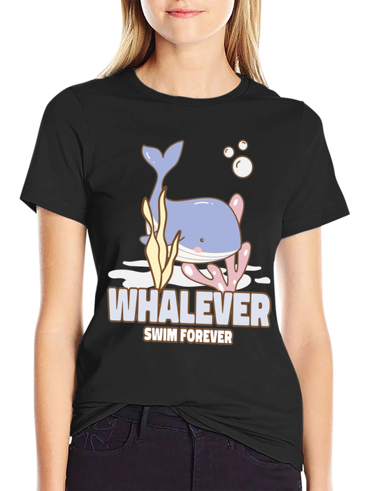 Whalever Swim Forever Graphic T-Shirt