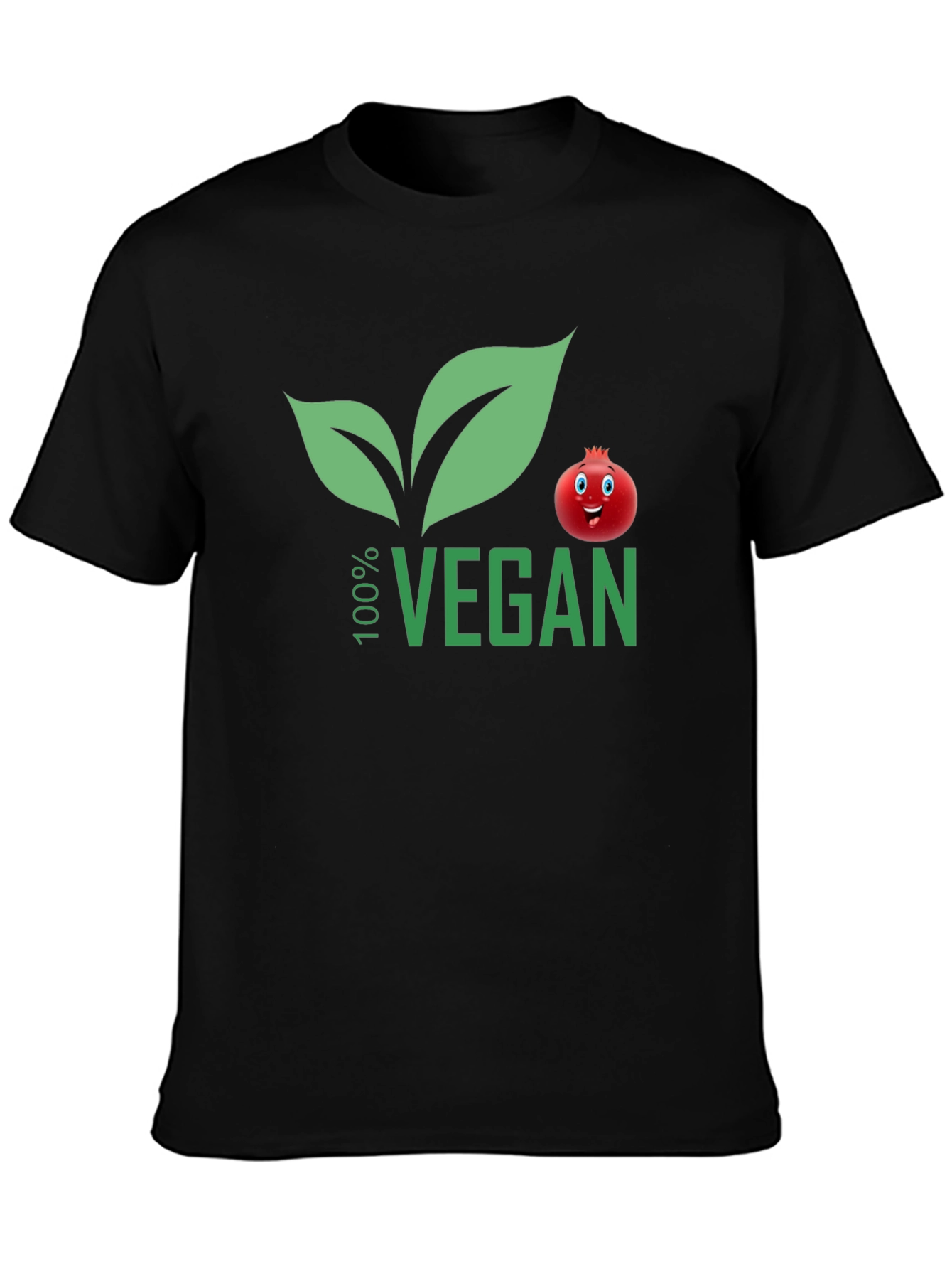 100% Vegan T-Shirt with Pomegranate Design