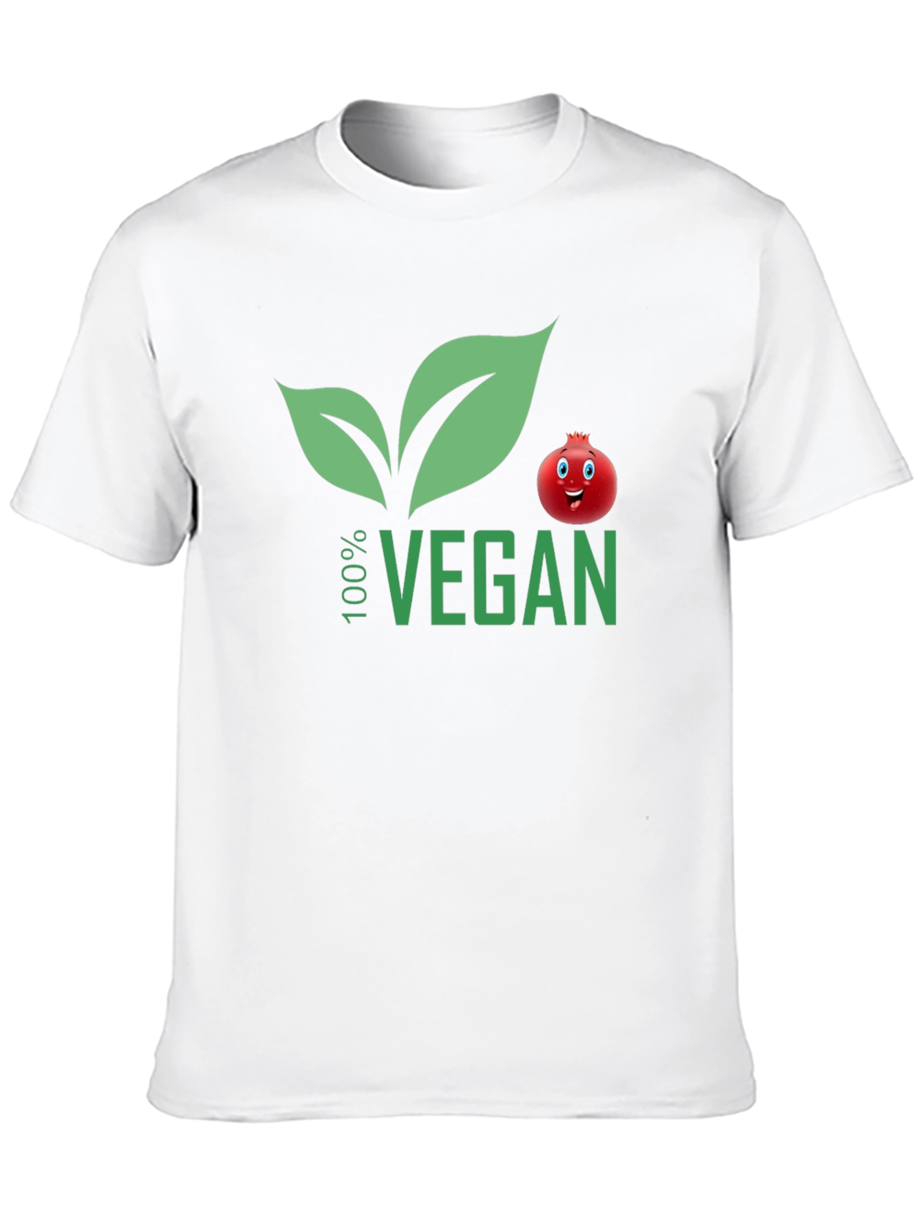 100% Vegan T-Shirt with Pomegranate Design
