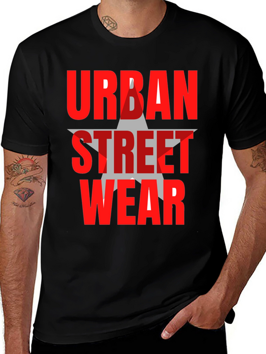 Urban Streetwear Graphic Tee - Black