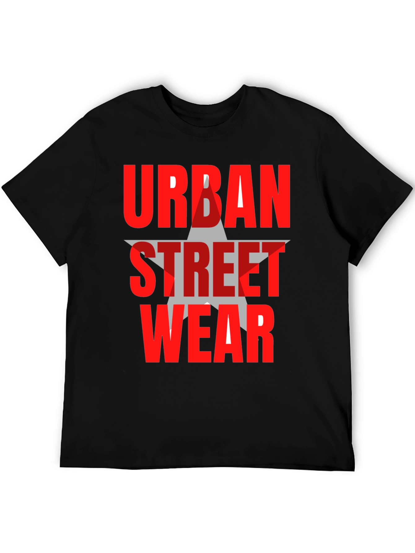 Urban Streetwear Graphic Tee - Black