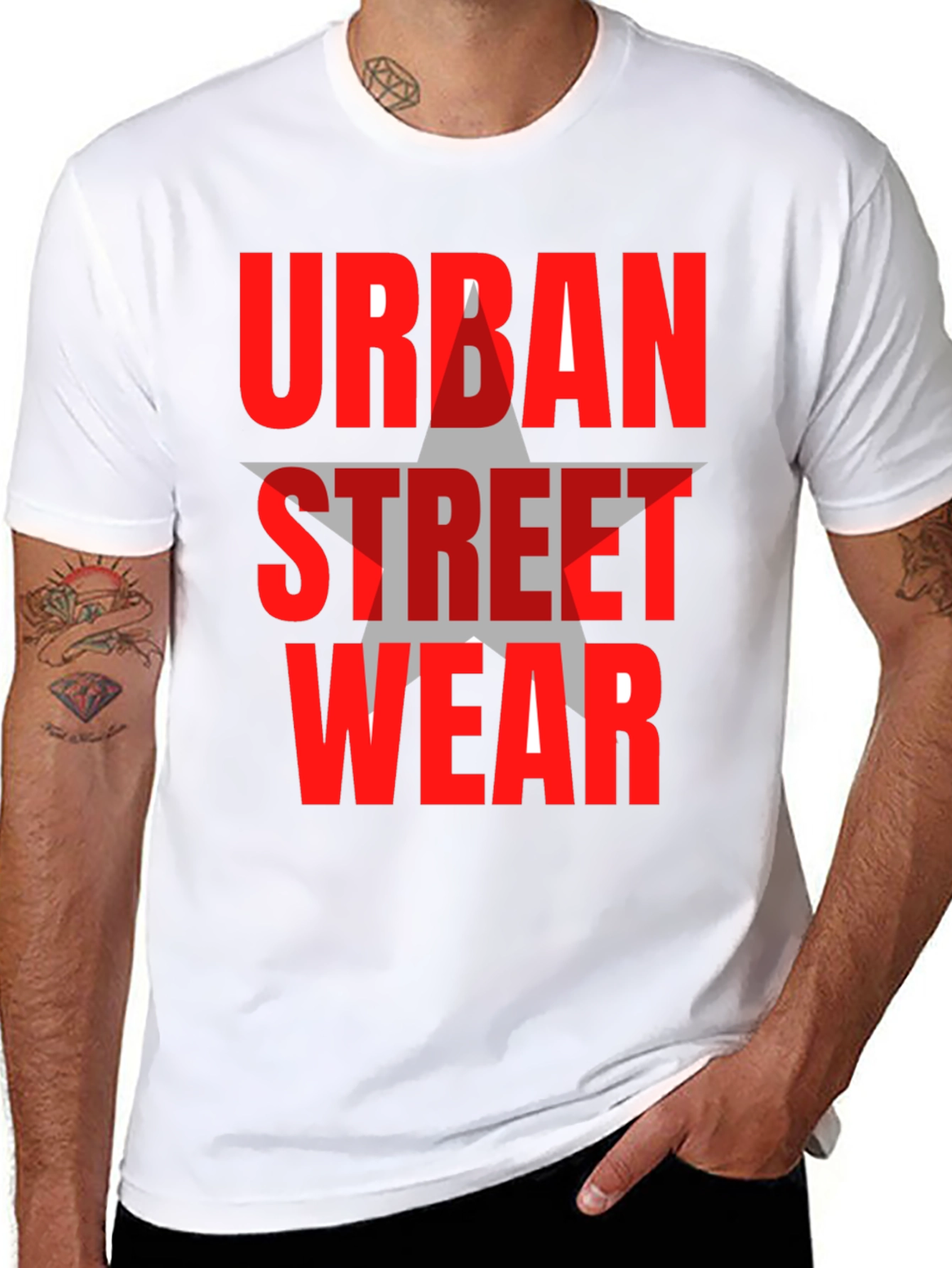 Urban Streetwear Graphic Tee - Black