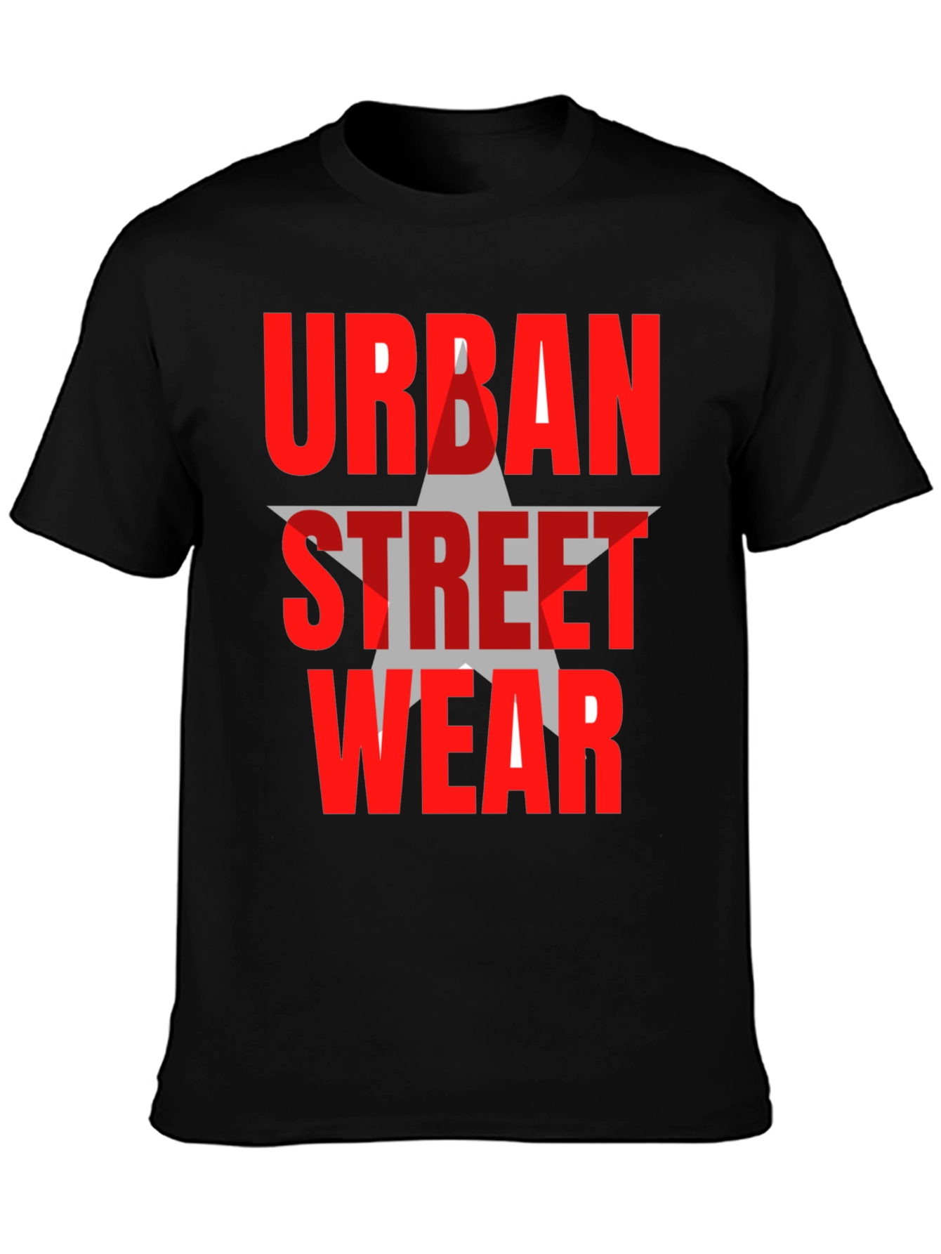 Urban Streetwear Graphic Tee - Black