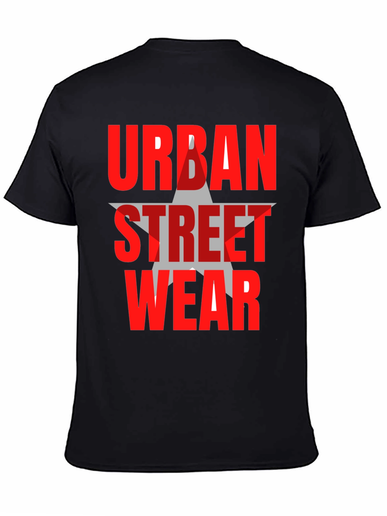 Urban Streetwear Graphic Tee - Black