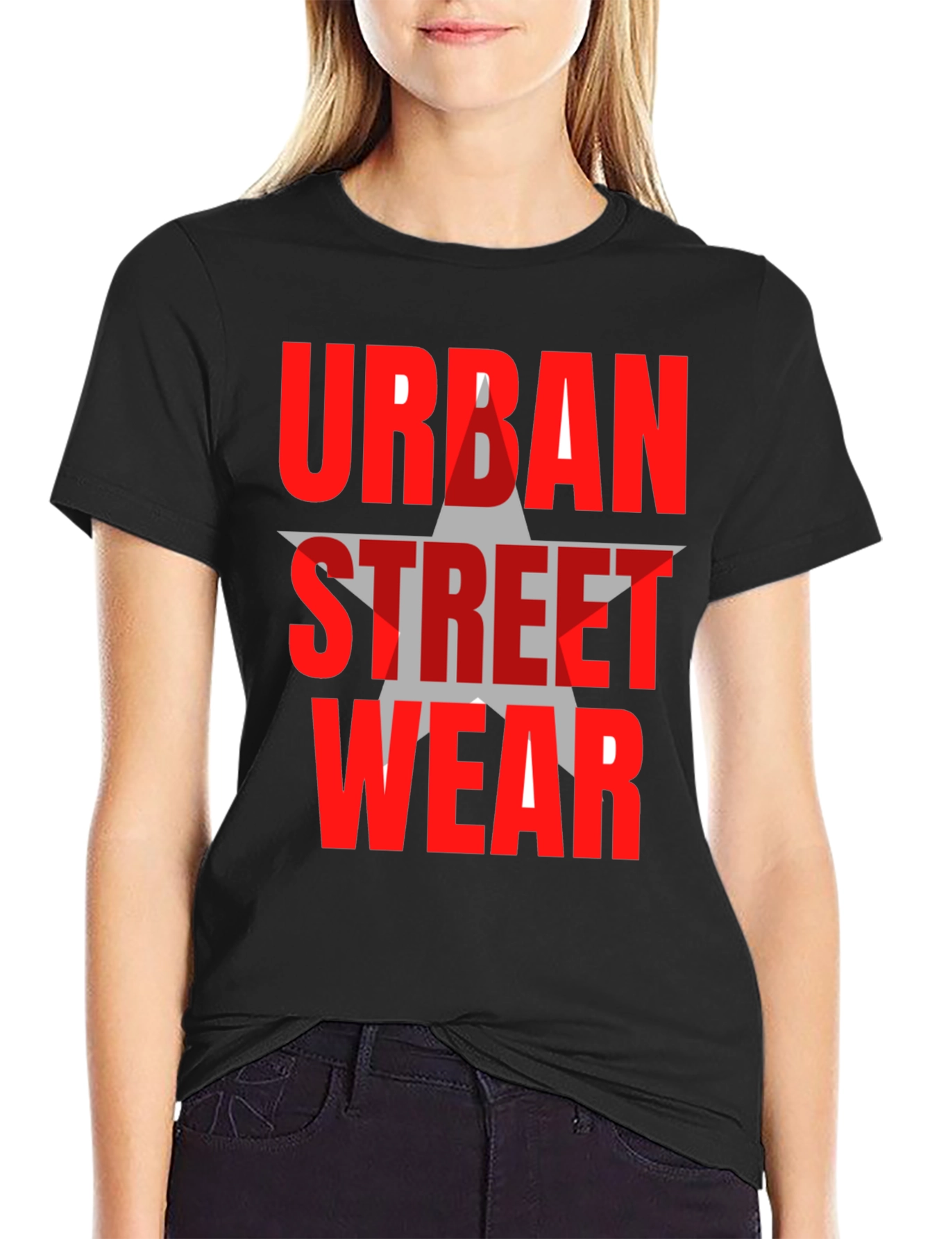 Urban Streetwear Graphic Tee - Black