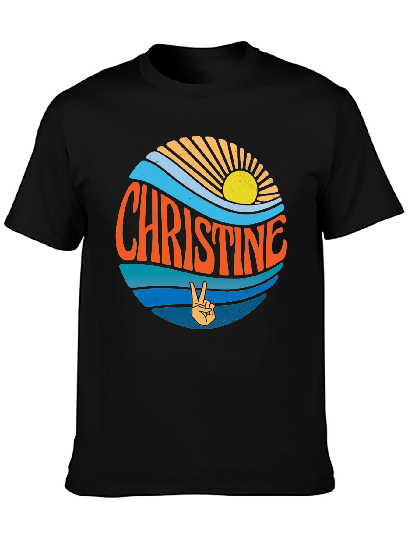 Christine Retro Peace Sign T-Shirt