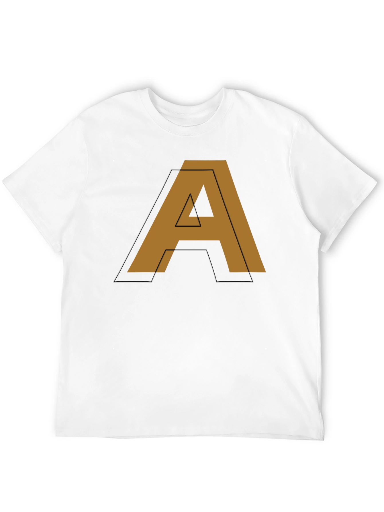 Modern Letter A Graphic Black T-Shirt